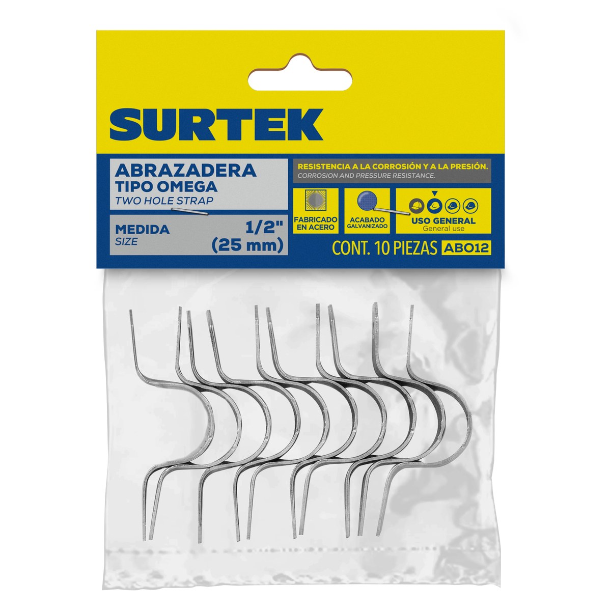 Abrazadera para tubo tipo omega 1-1/4", 5 piezas Surtek - Imagen 2