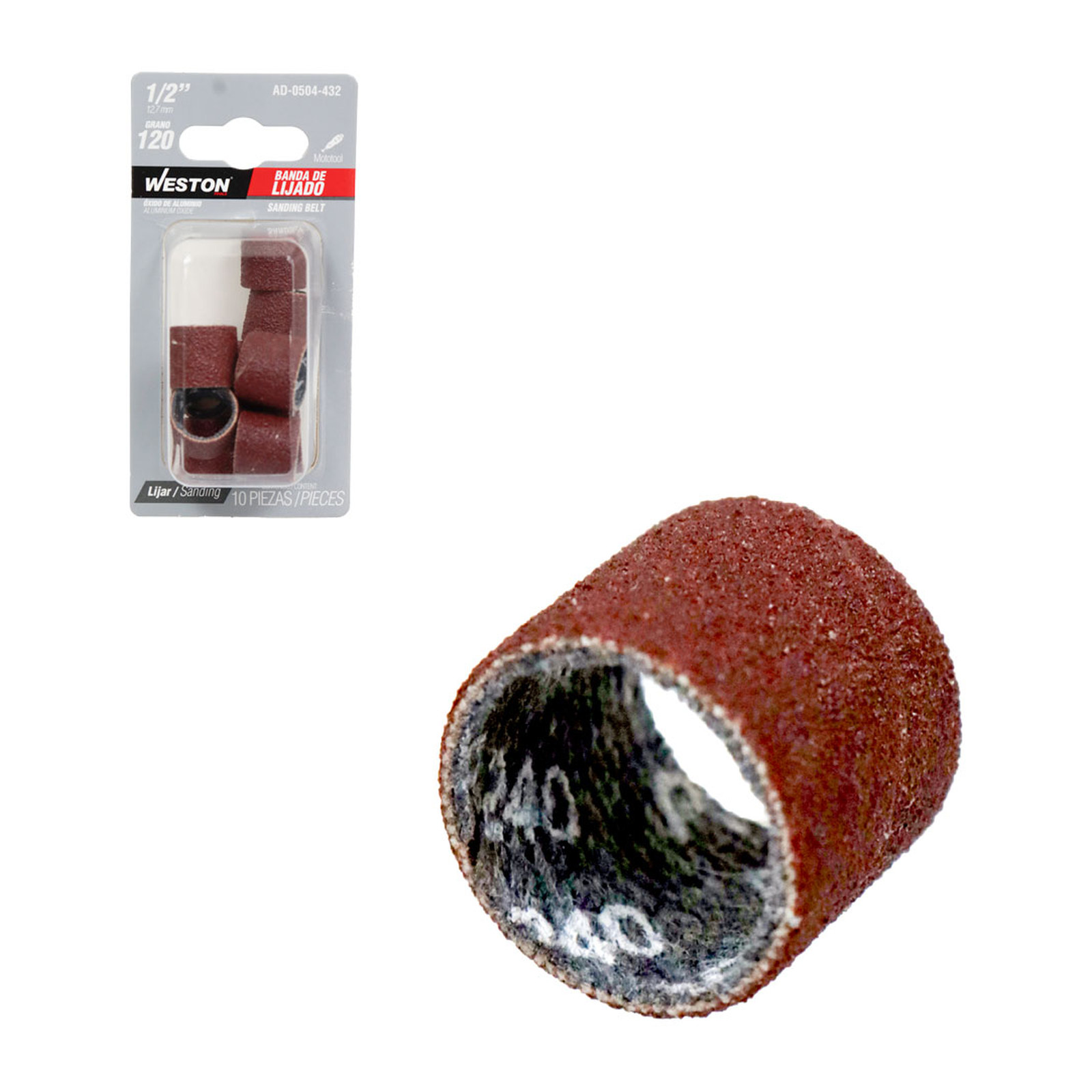 BANDA DE LIJADO 1/2" GRANO 120