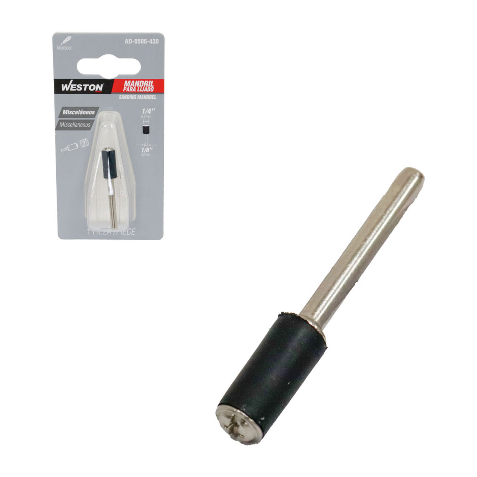 MANDRIL PARA LIJADO 1/4"