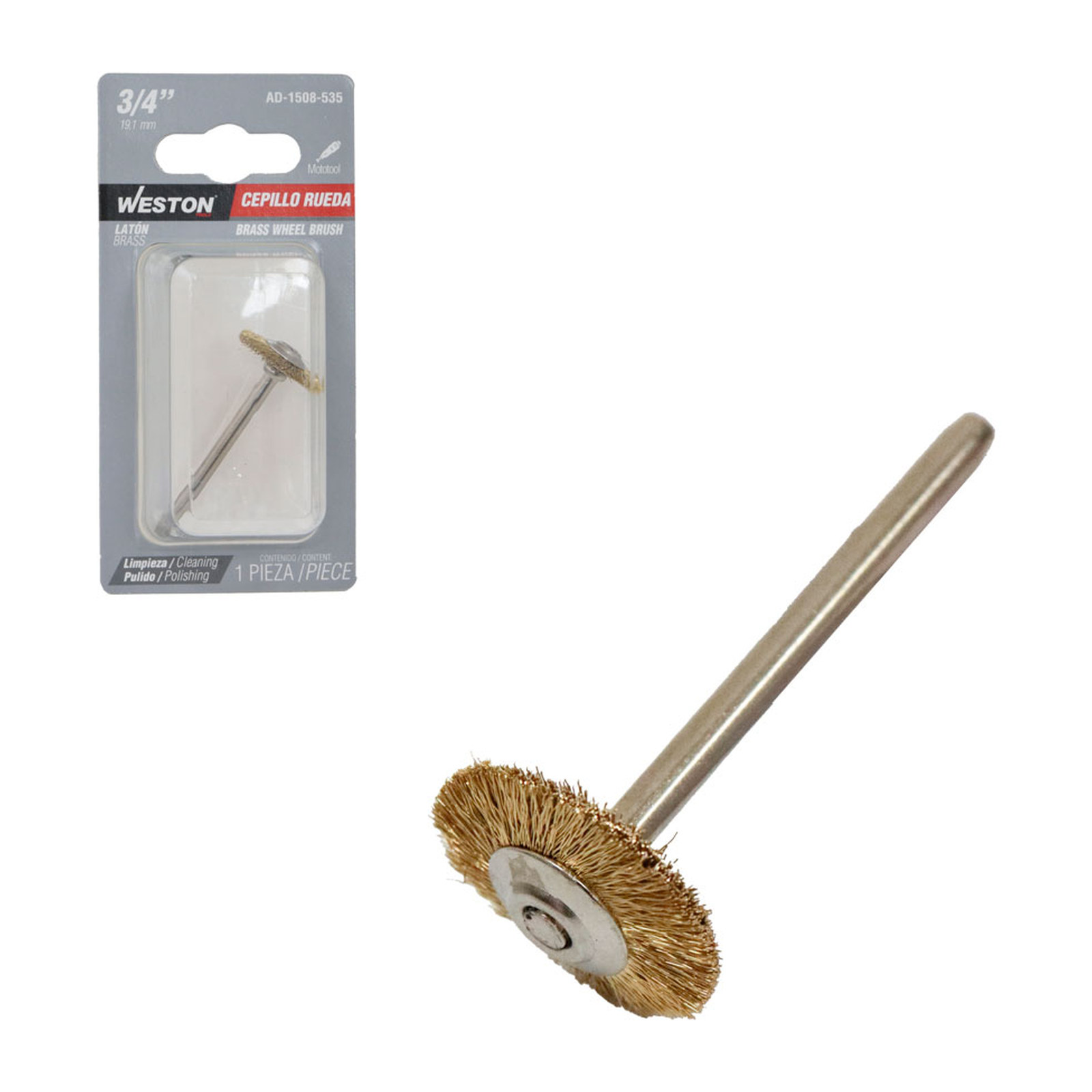 CEPILLO DE LATON RUEDA 3/4"