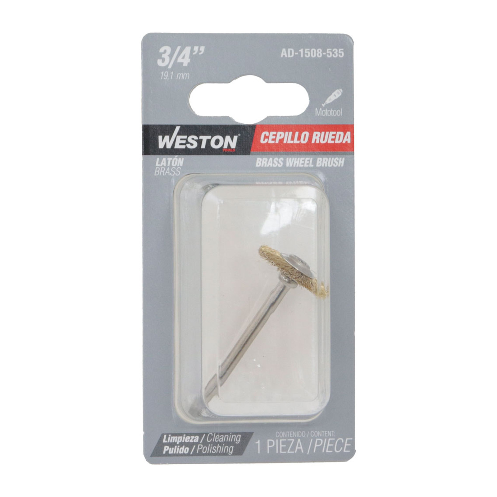 CEPILLO DE LATON RUEDA 3/4" - Imagen 2