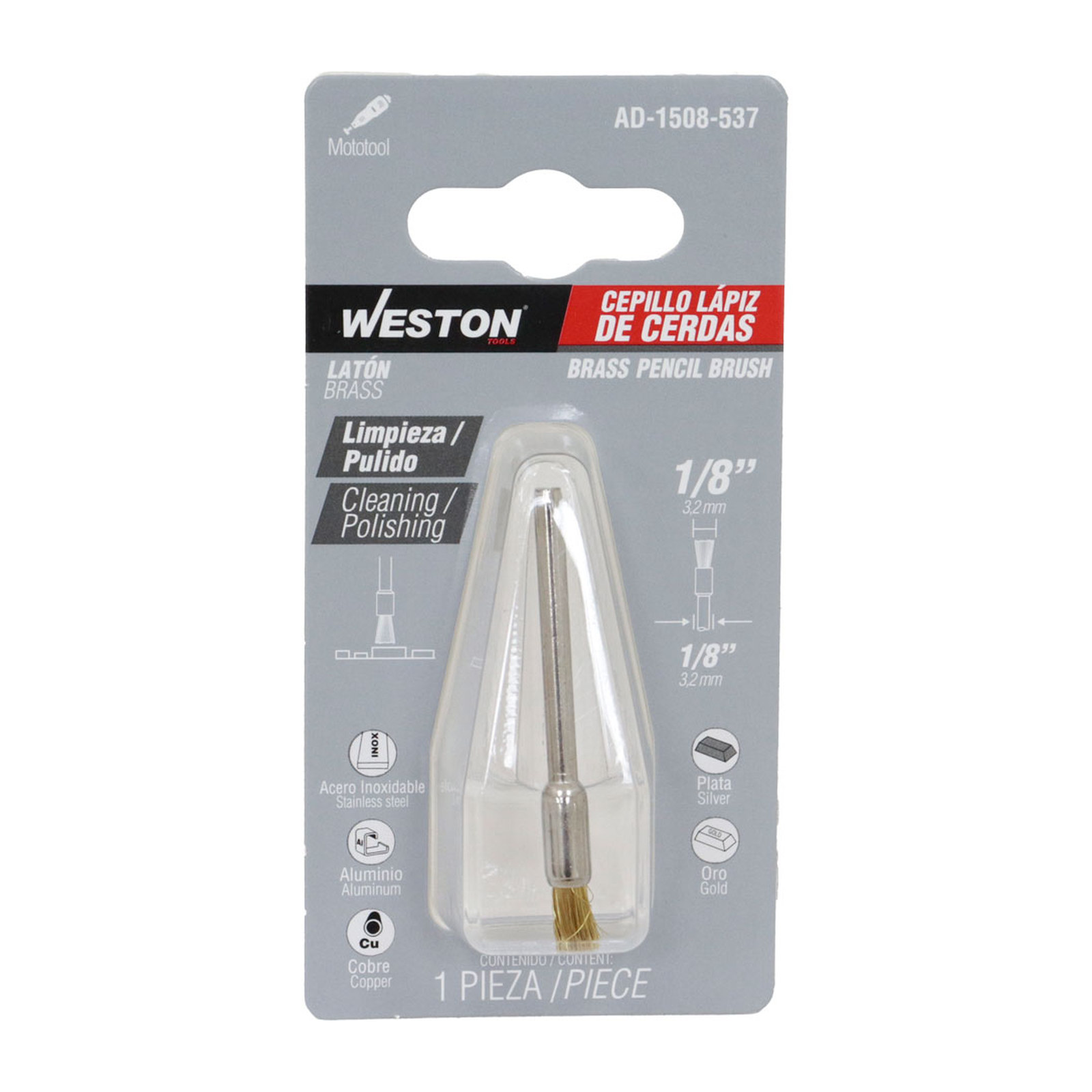 CEPILLO DE LATON LAPIZ 1/8" - Imagen 2