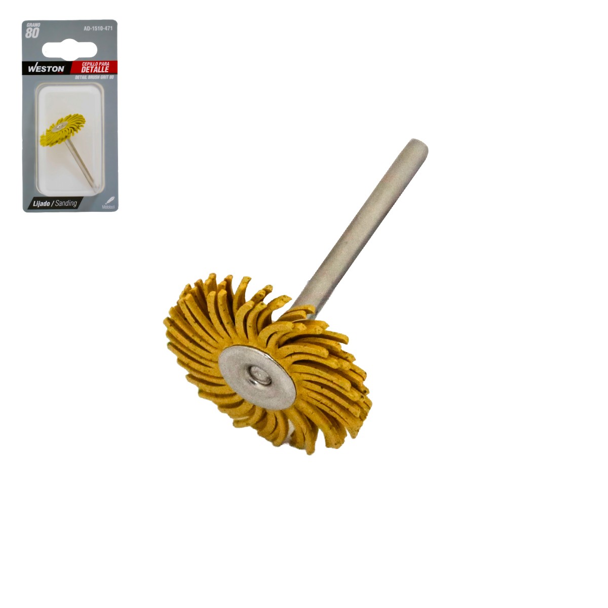 Cepillo para Detalle Grano 80 Grueso Weston