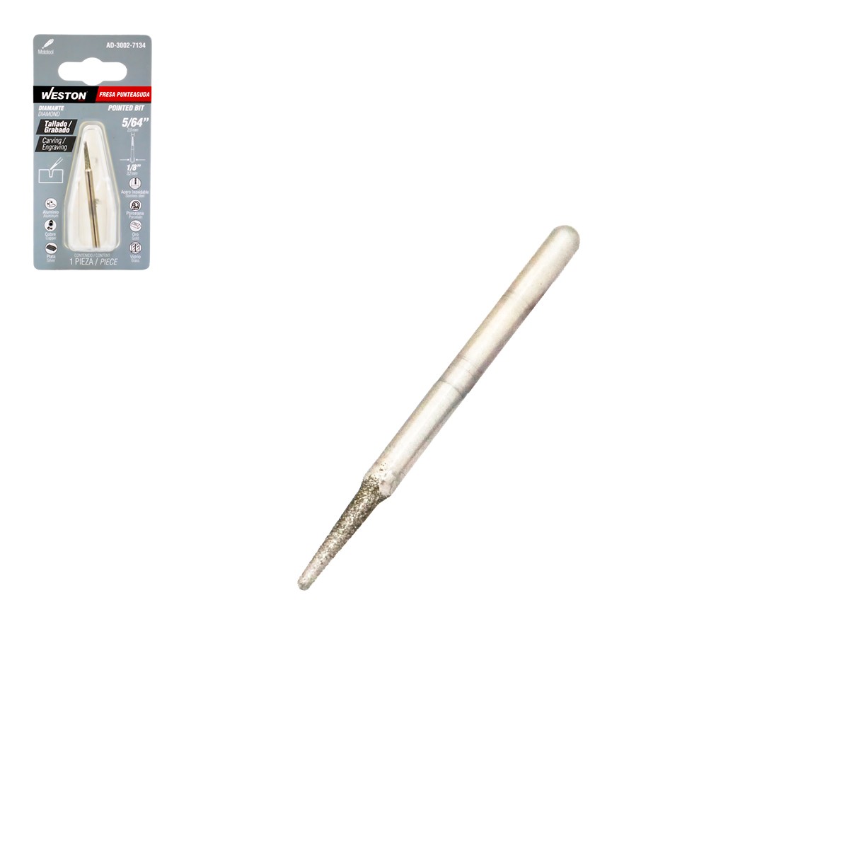 Fresa Puntiaguda de Diamante 5/64" Weston