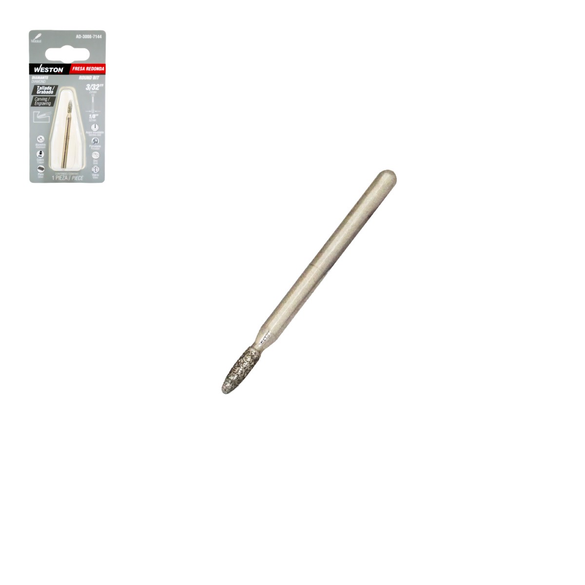 Fresa Redonda de Diamante 3/32" Weston