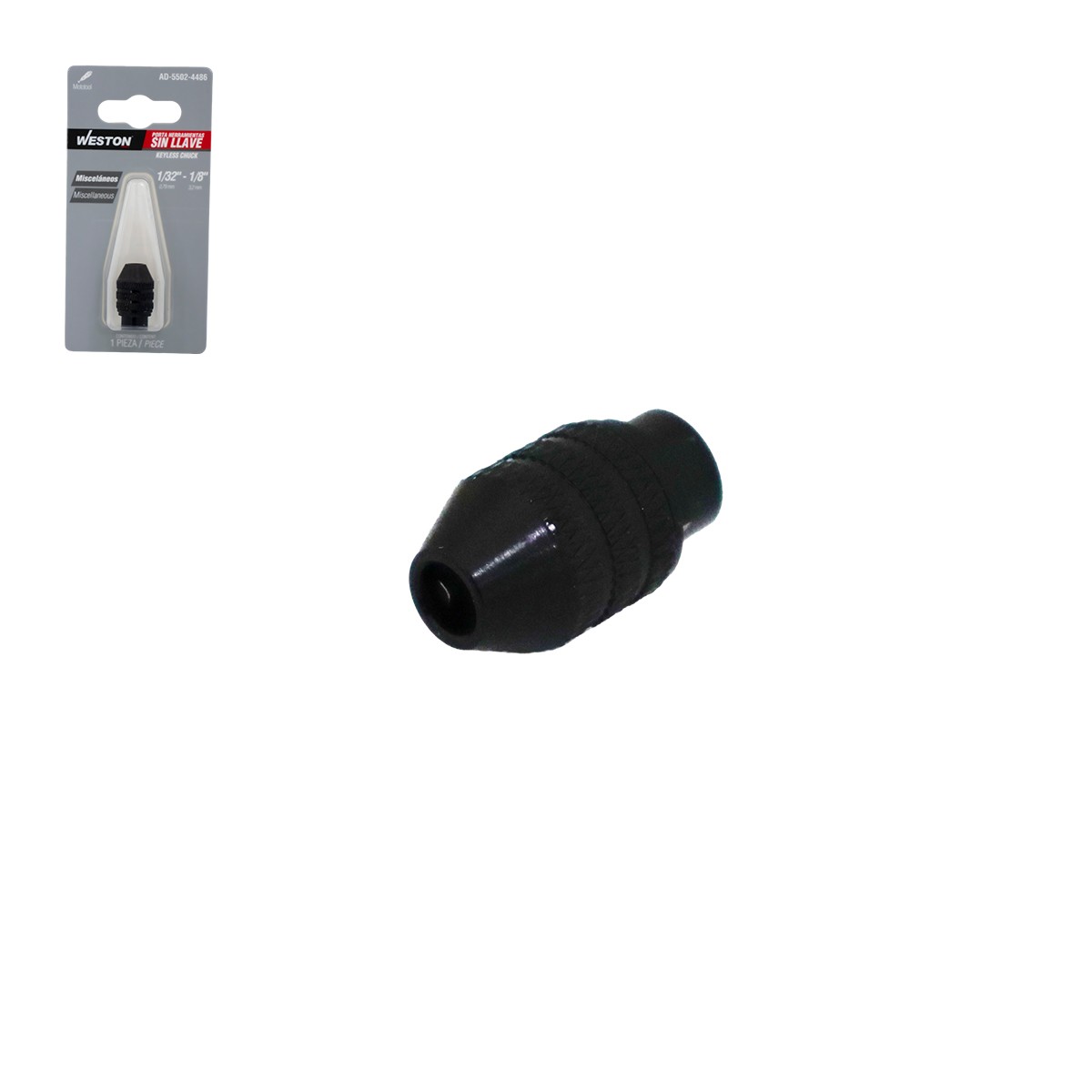 Portaherramientas Sin Llave para Mototool 1/32" - 1/8" Weston