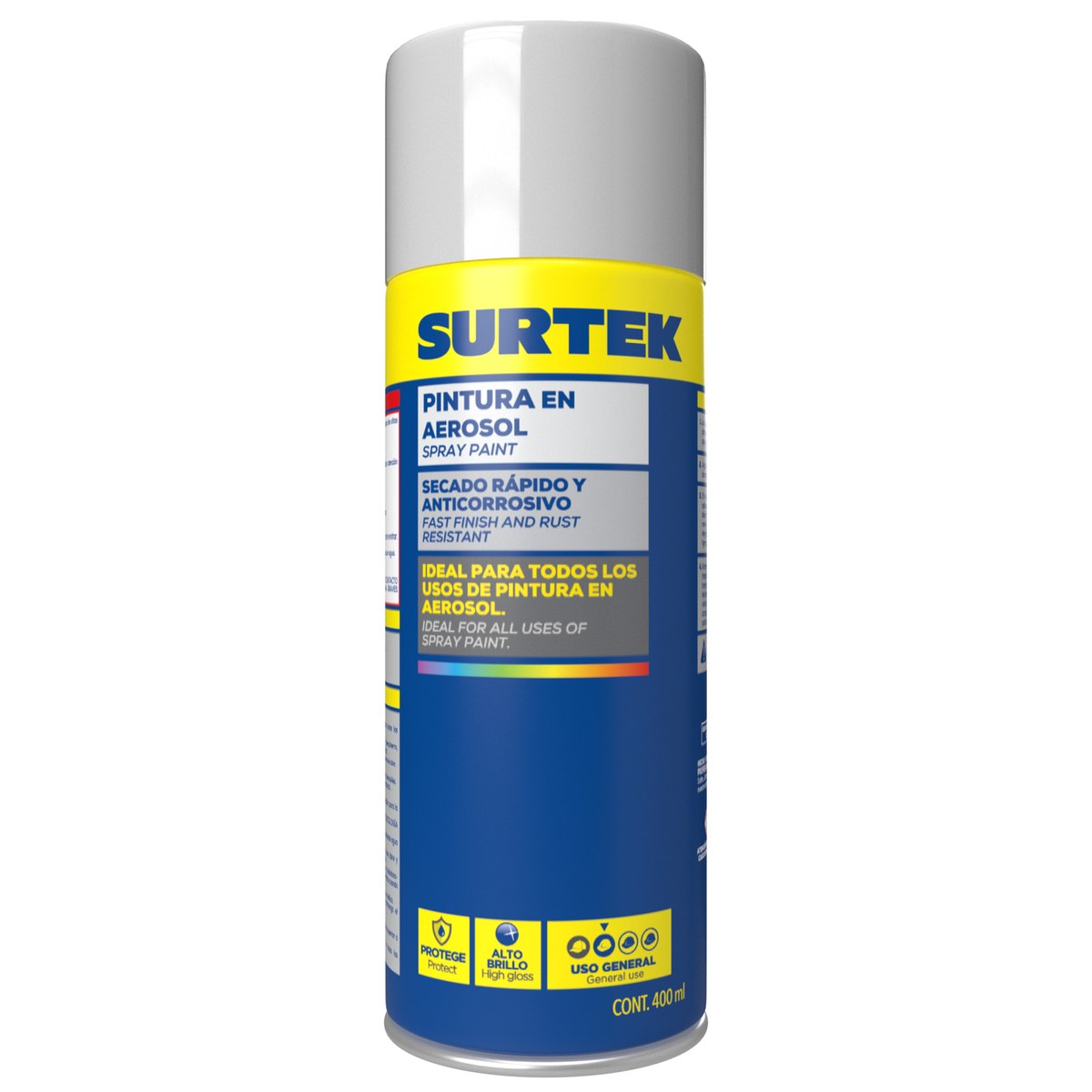 Pintura en aerosol 400 ml color café tabaco Surtek - Imagen 2