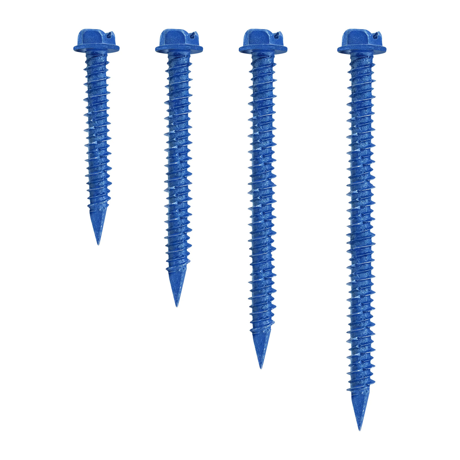 Pija para Concreto Azul Hexagonal 1/4" x 1 3/4" - Paquete 100 Piezas