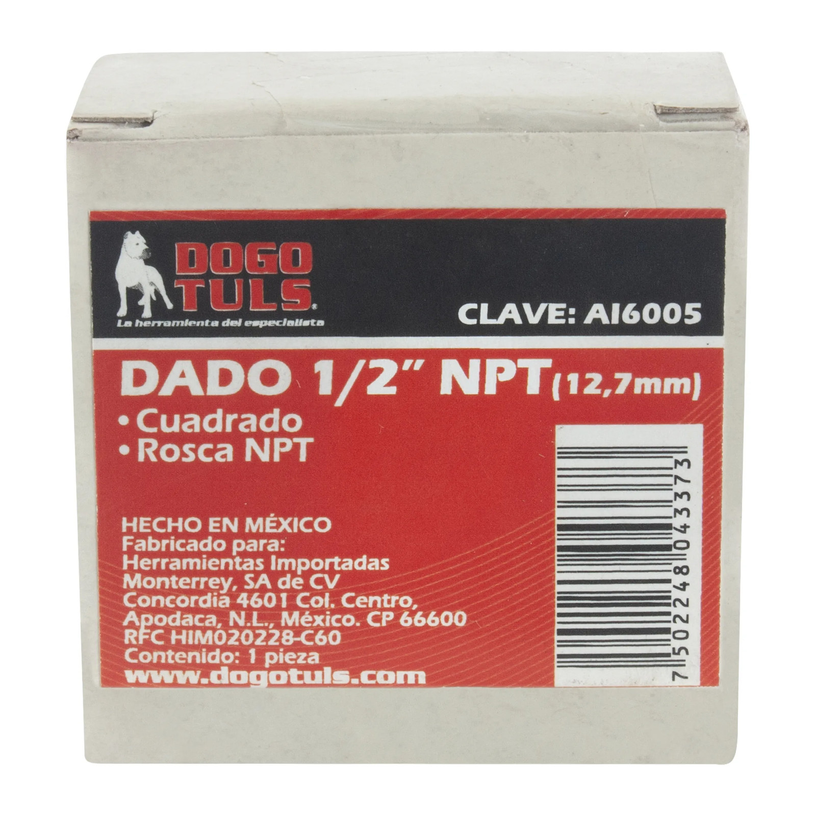 Dado Cuadrado Rosca NPT 1/2" - Imagen 4