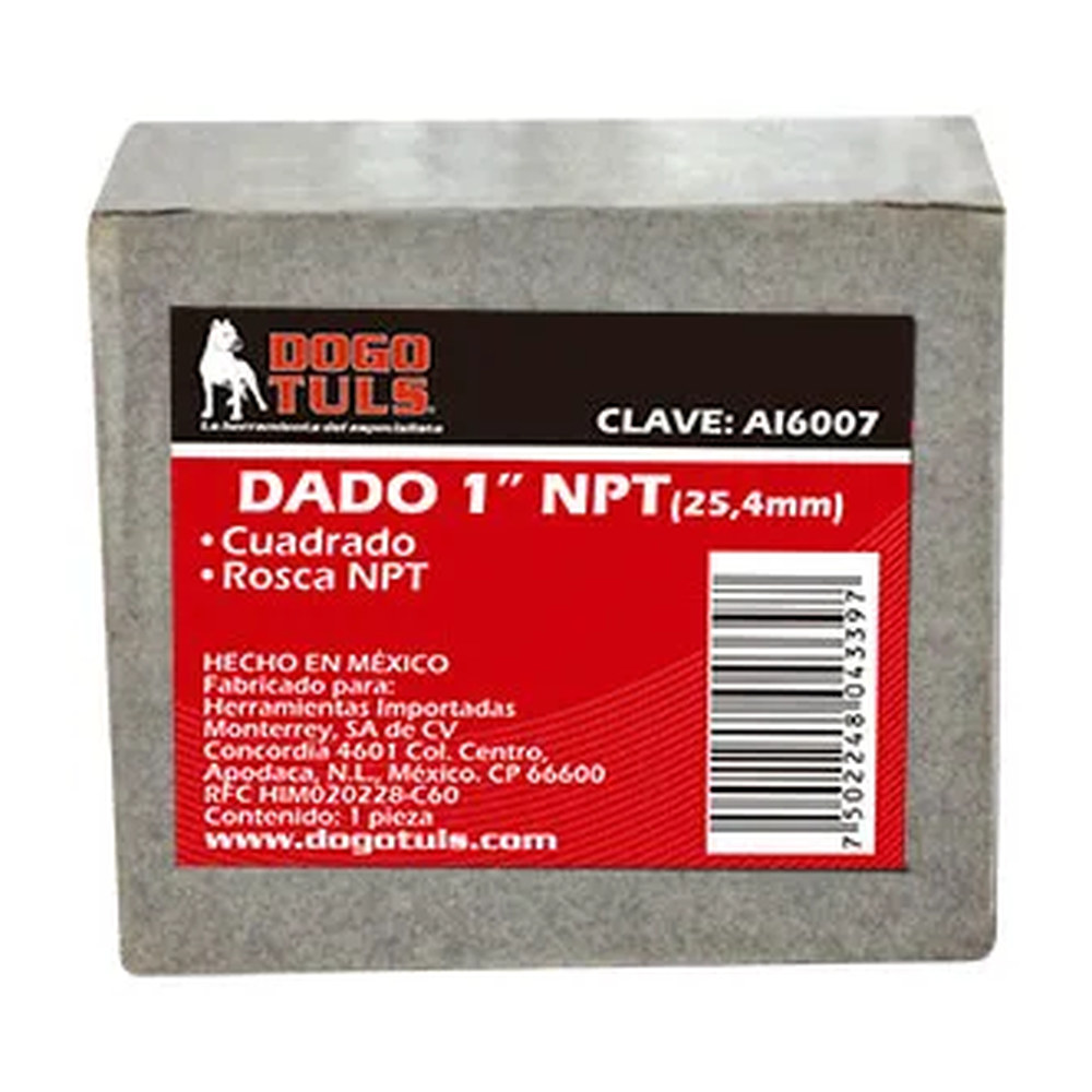 Dado Cuadrado Rosca NPT 1" - Imagen 4