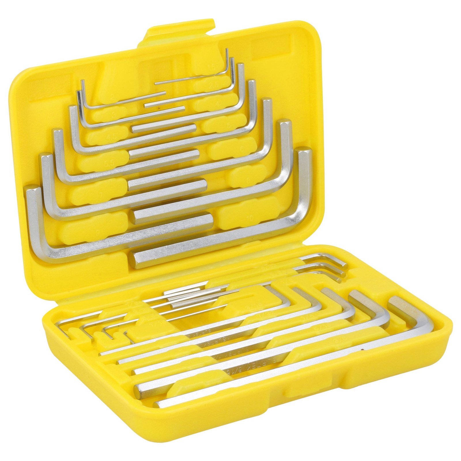 Juego de llaves hexagonales tipo "L", combinadas, 25 piezas en rack Surtek - Imagen 2