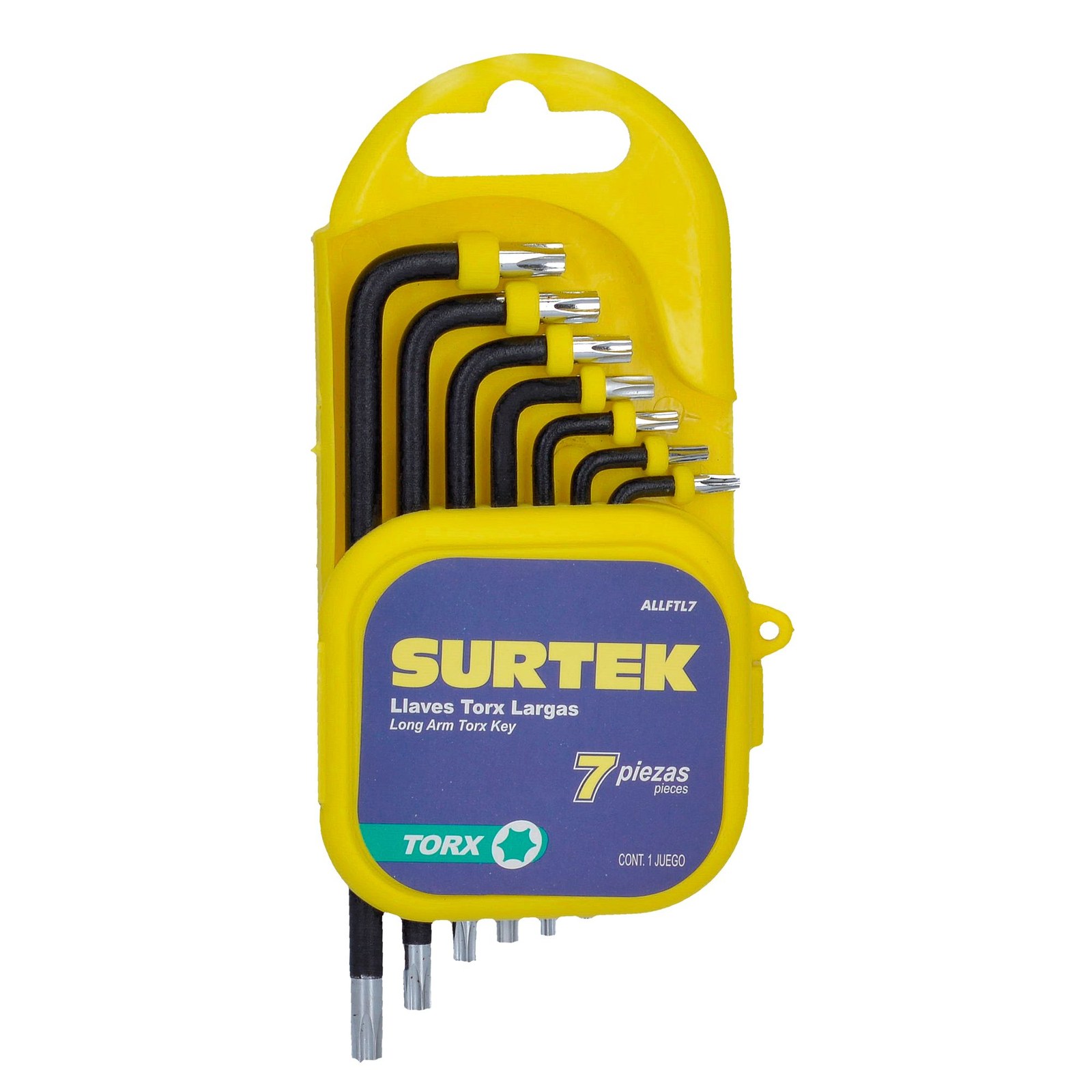 Juego de llaves hexagonales tipo "L", Torx, largas, 7 piezas en rack Surtek - Imagen 2