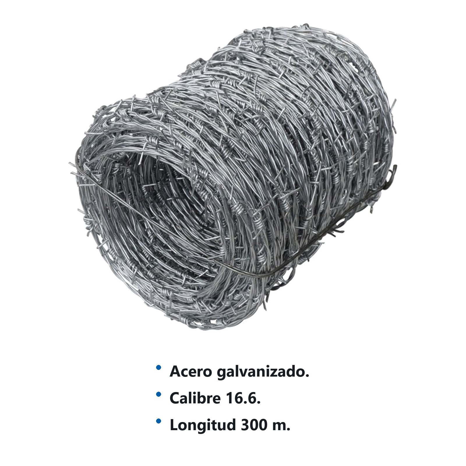 Alambre de púas calibre 16.5, 300 m, 12.5 kg Surtek - Imagen 2
