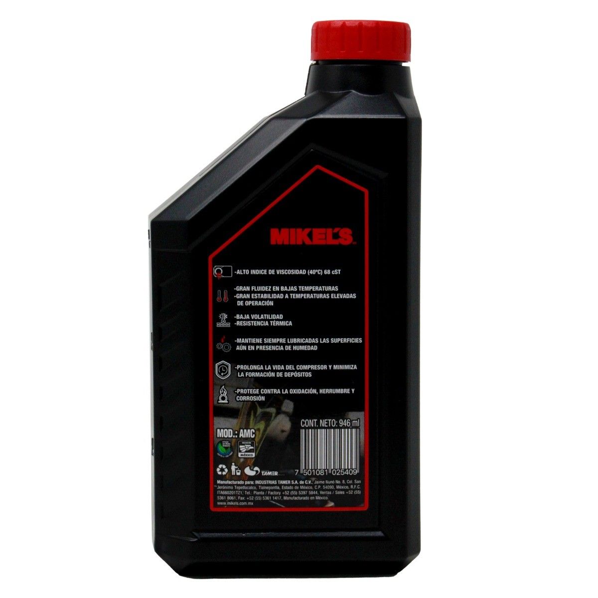 MIKELS AMC Aceite Para Compresor De Aire 946 ml Alta Viscosidad - Imagen 3