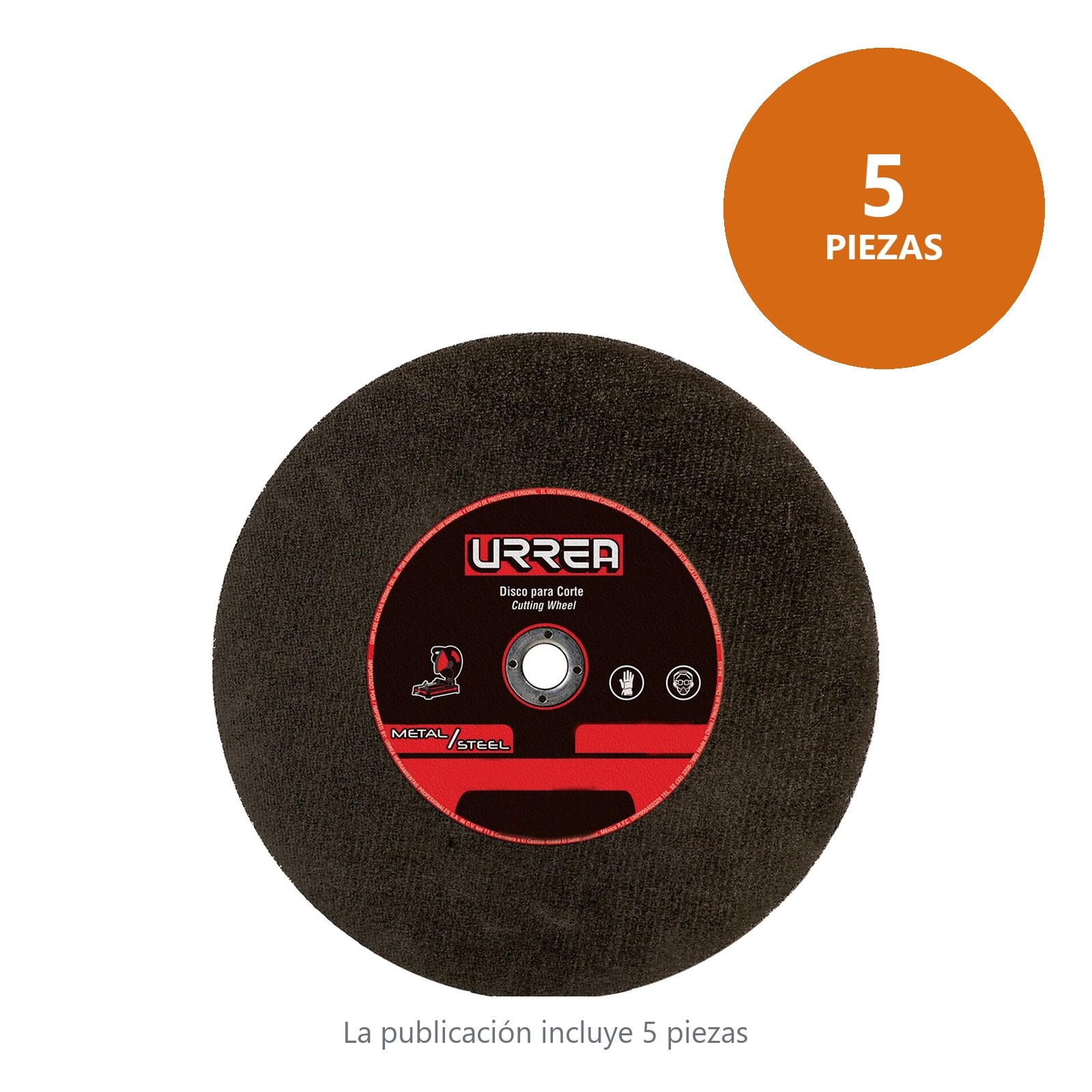 Disco abrasivo tipo 1 para metal 14" x 1/8" Urrea - Imagen 2