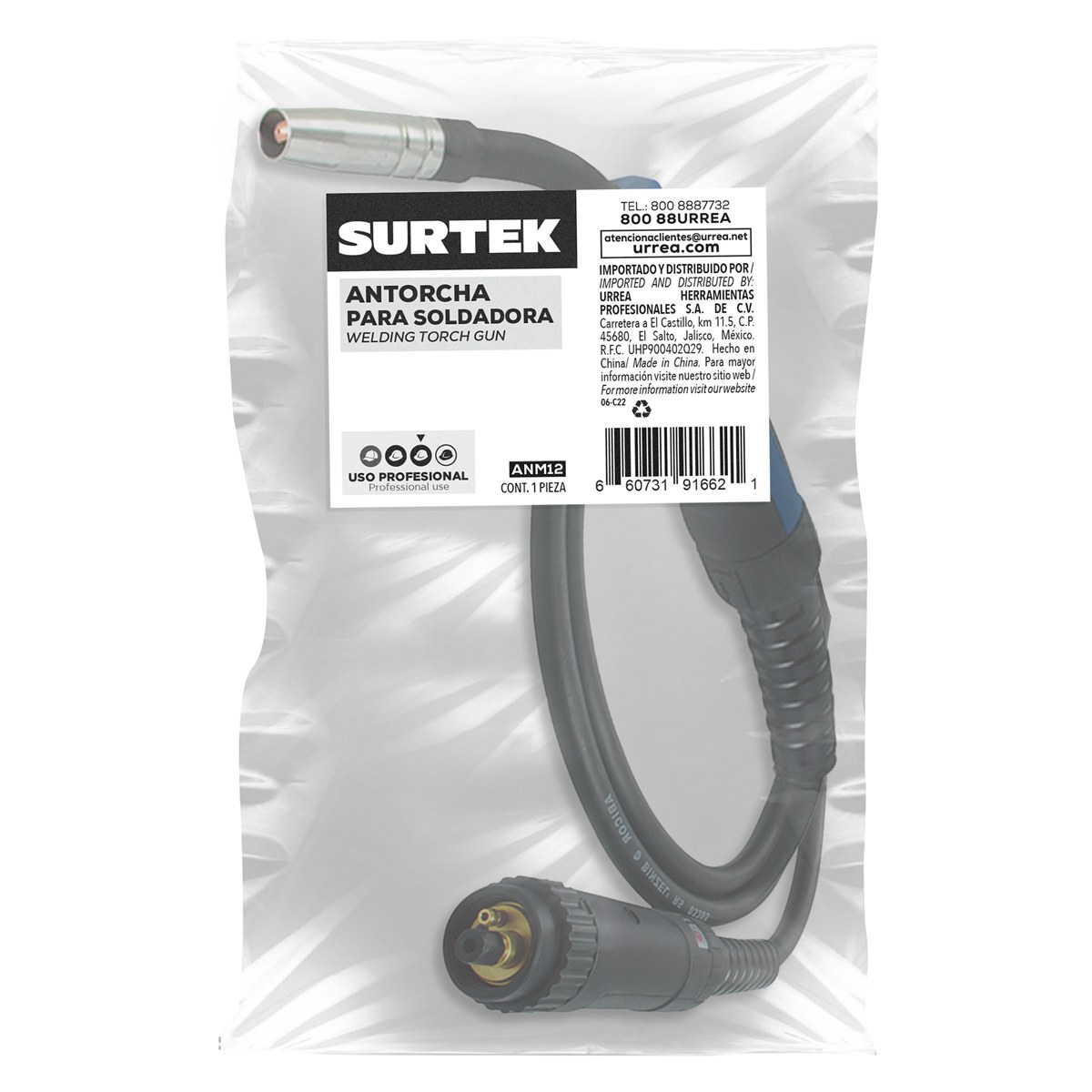 Antorcha para soldadora MIG 120 A Surtek - Imagen 2
