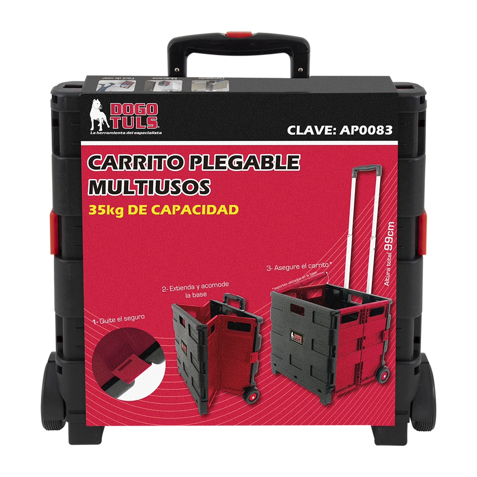 Carrito Plegable Multiusos de Plástico 35 kg - Imagen 4