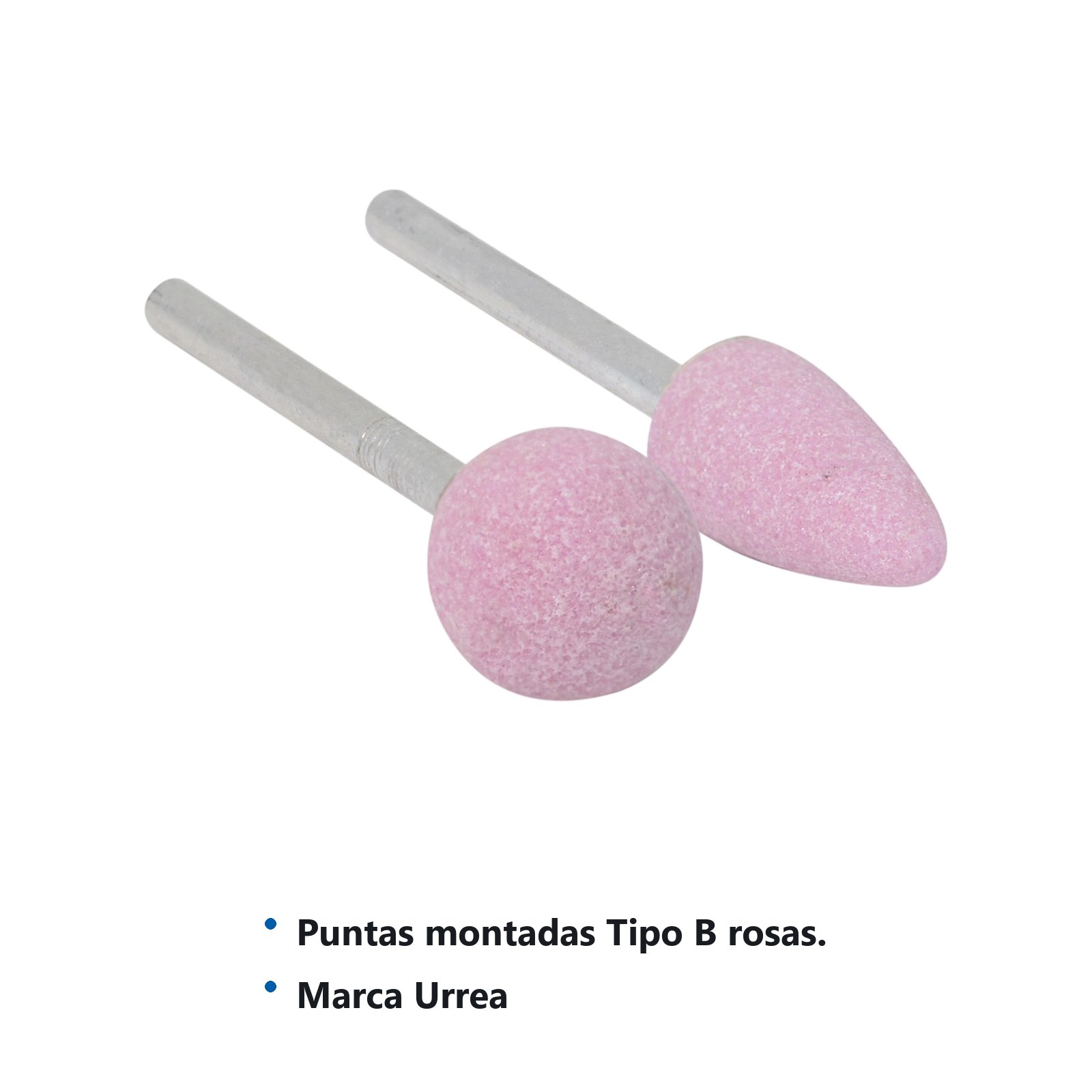 Juego de puntas montadas óxido de aluminio rosas tipo B, 5 piezas Urrea - Imagen 3
