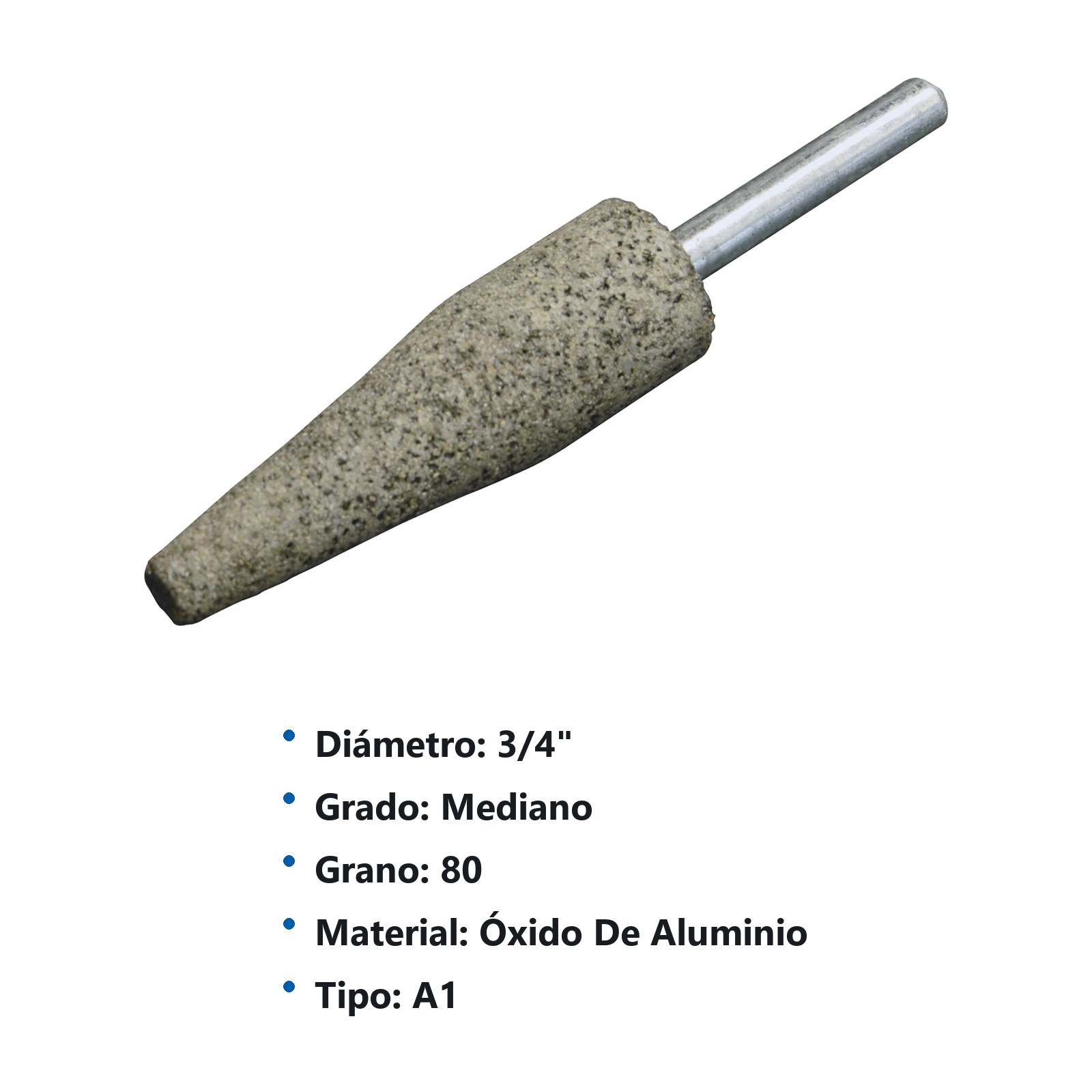 Punta montada de óxido de aluminio para acero inoxidable tipo A1 Urrea - Imagen 3