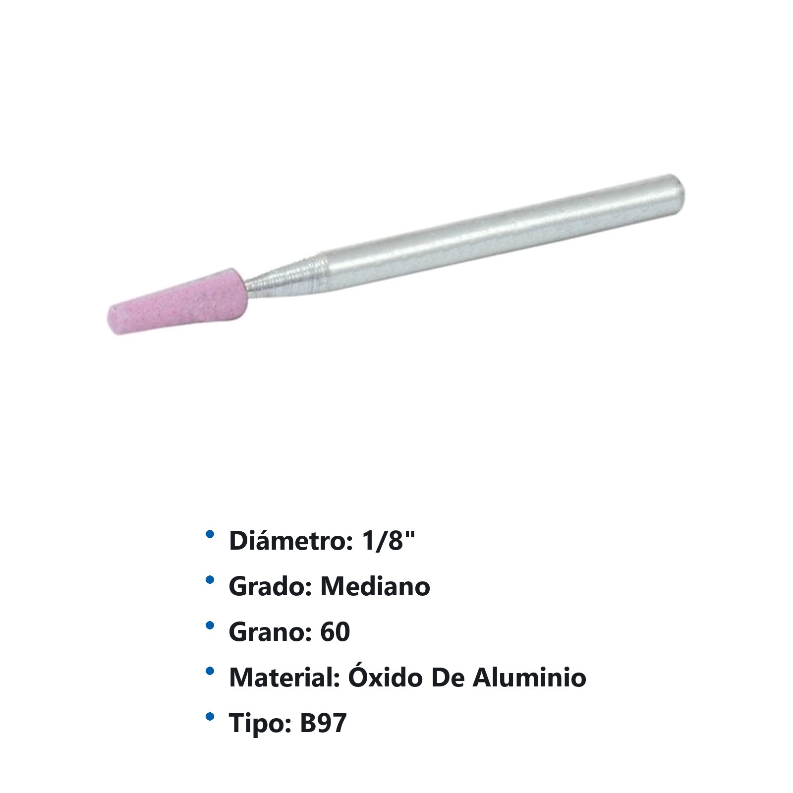 Punta montada de óxido de aluminio rosa tipo B97 Urrea - Imagen 3