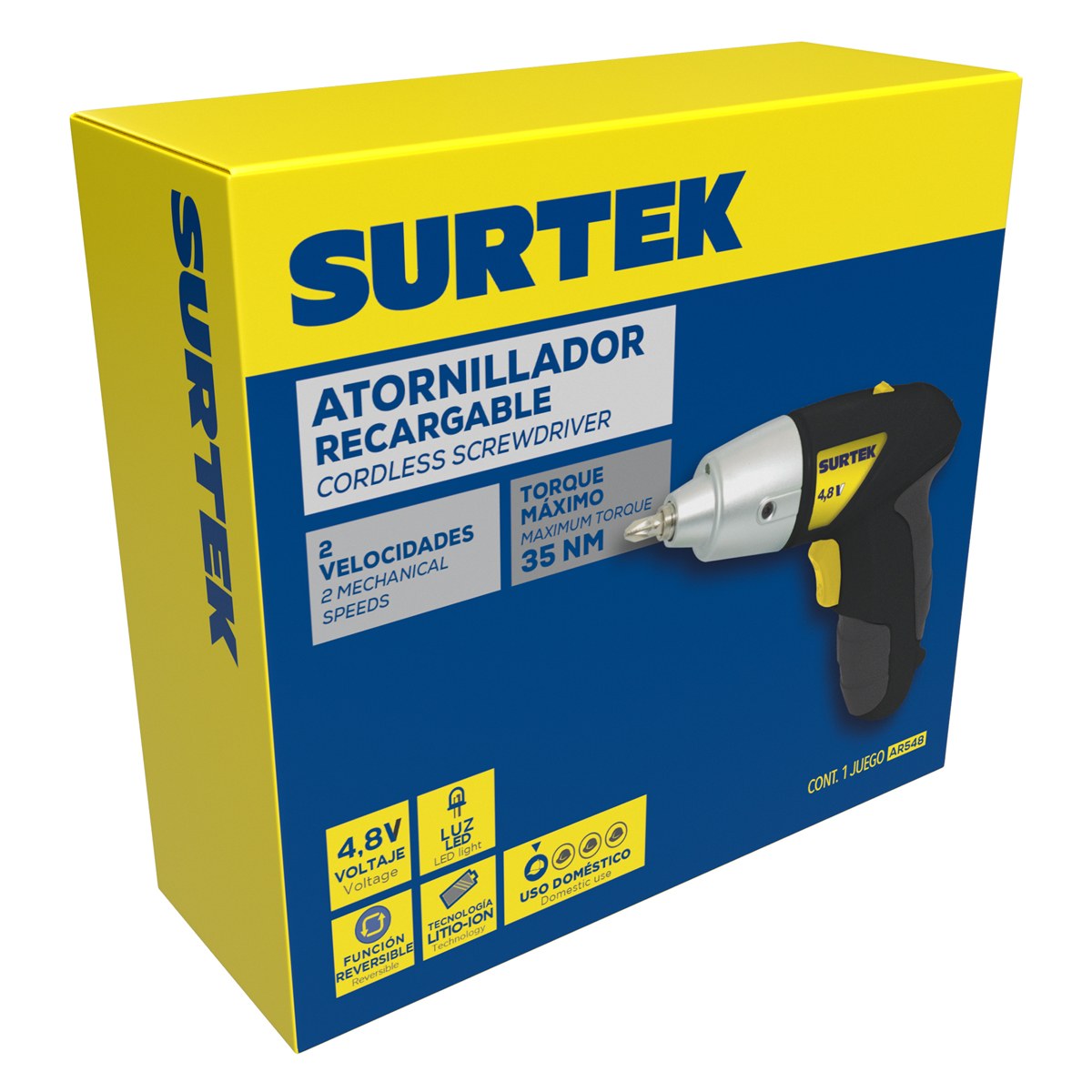 Atornillador 1/4" a batería Litio-ion 3.6 V, 4.8 Nm recargable Surtek - Imagen 2
