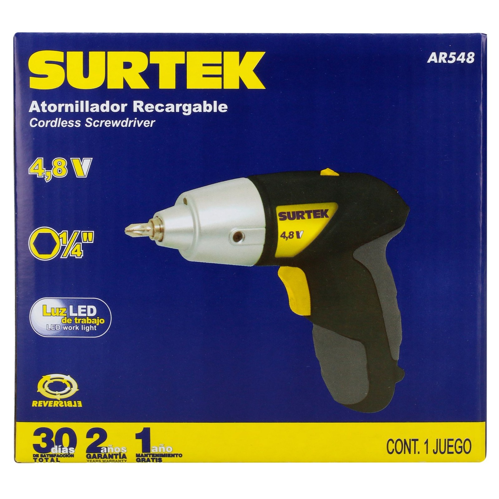Atornillador 1/4" a batería Litio-ion 3.6 V, 4.8 Nm recargable Surtek - Imagen 3