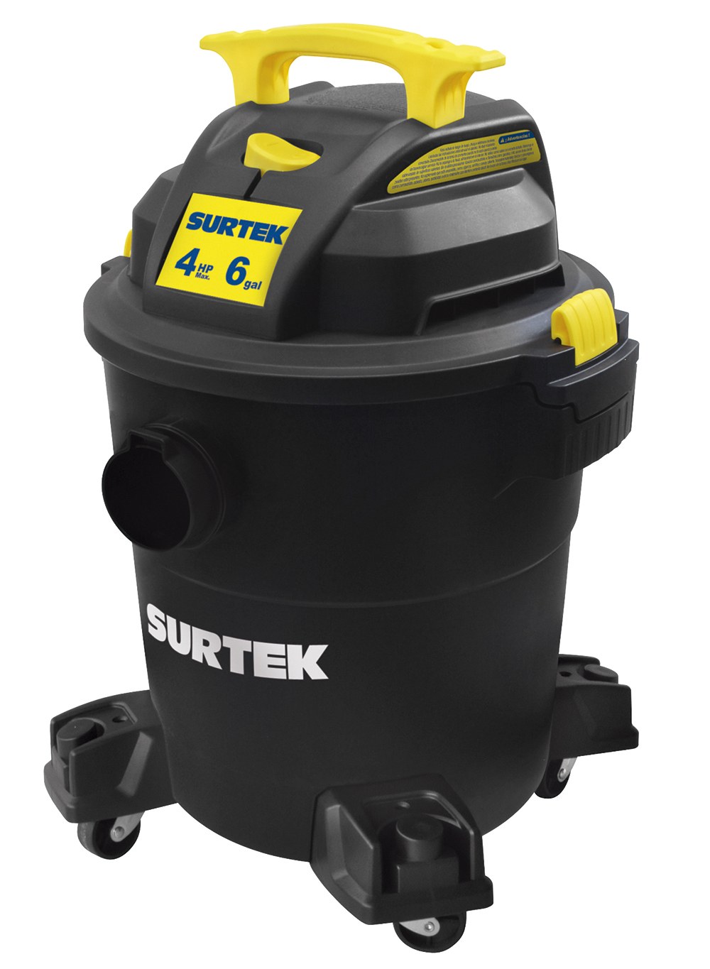 Aspiradora de plástico 6 galones, 4 HP 120 V Surtek