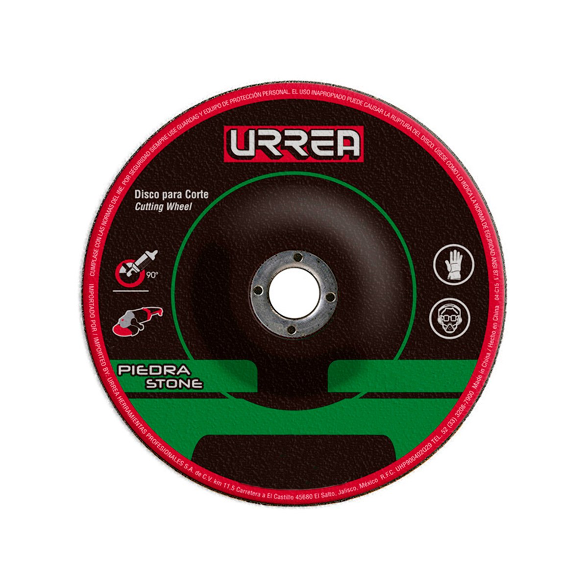 Disco abrasivo tipo 1 para piedra 9" x 5/64" Urrea