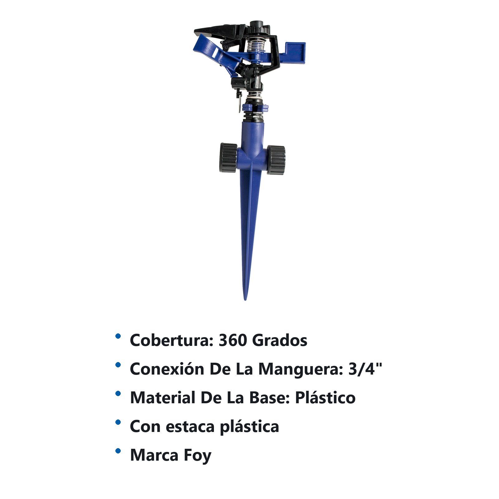 Aspersor estacionario con base metálica de 2 brazos, 3/4" GHT Foy - Imagen 3