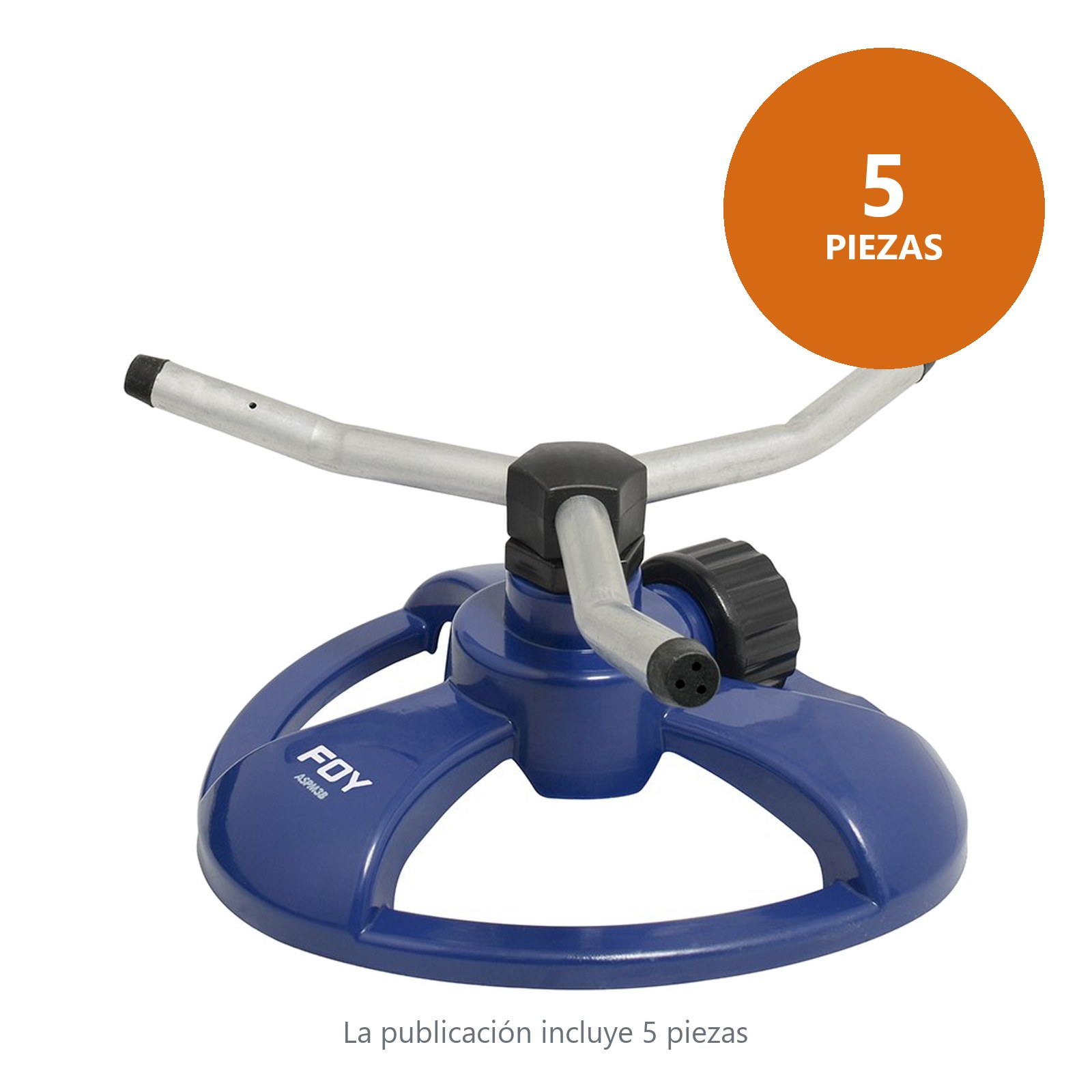 Aspersor estacionario con base metálica de 3 brazos, 3/4" GHT Foy - Imagen 3