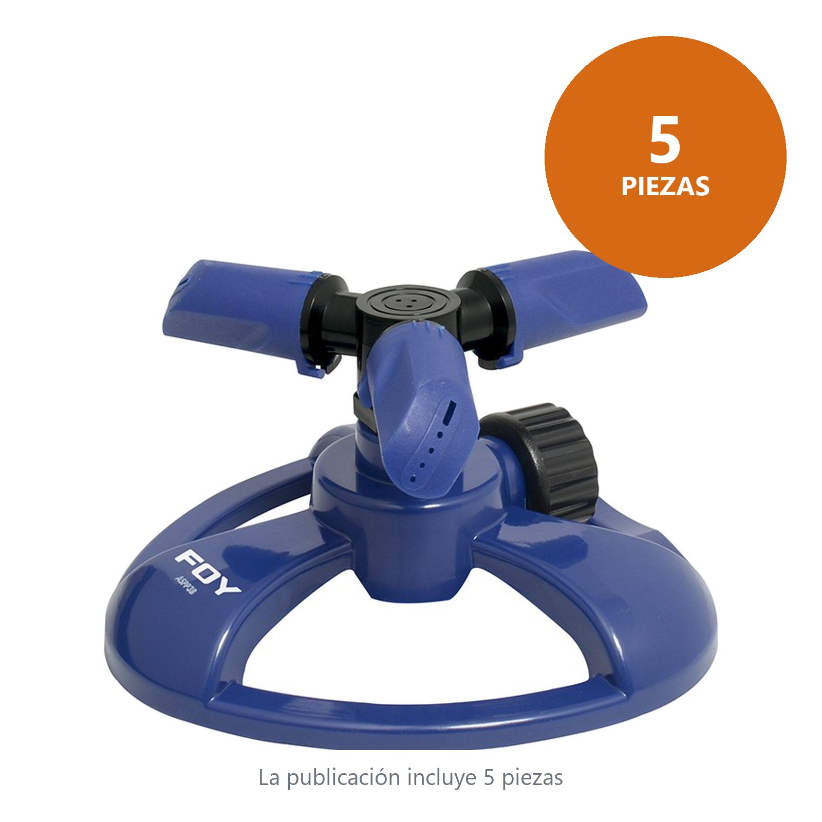 Aspersor estacionario con base plástica de 3 brazos, 3/4" GHT Foy - Imagen 2