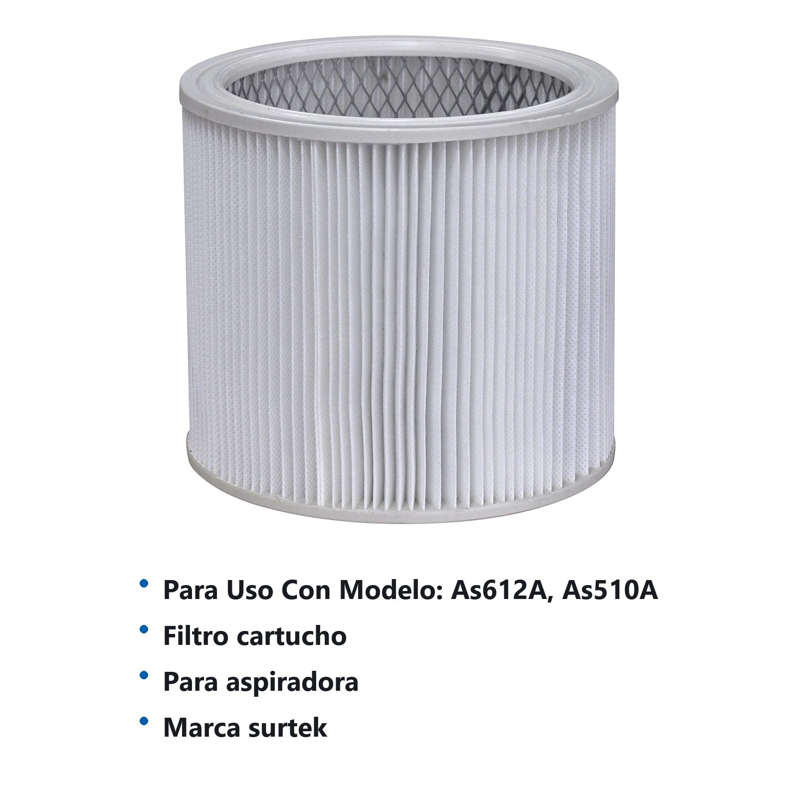 Filtro de cartucho para aspiradora de 10 a 12 galones Surtek - Imagen 3