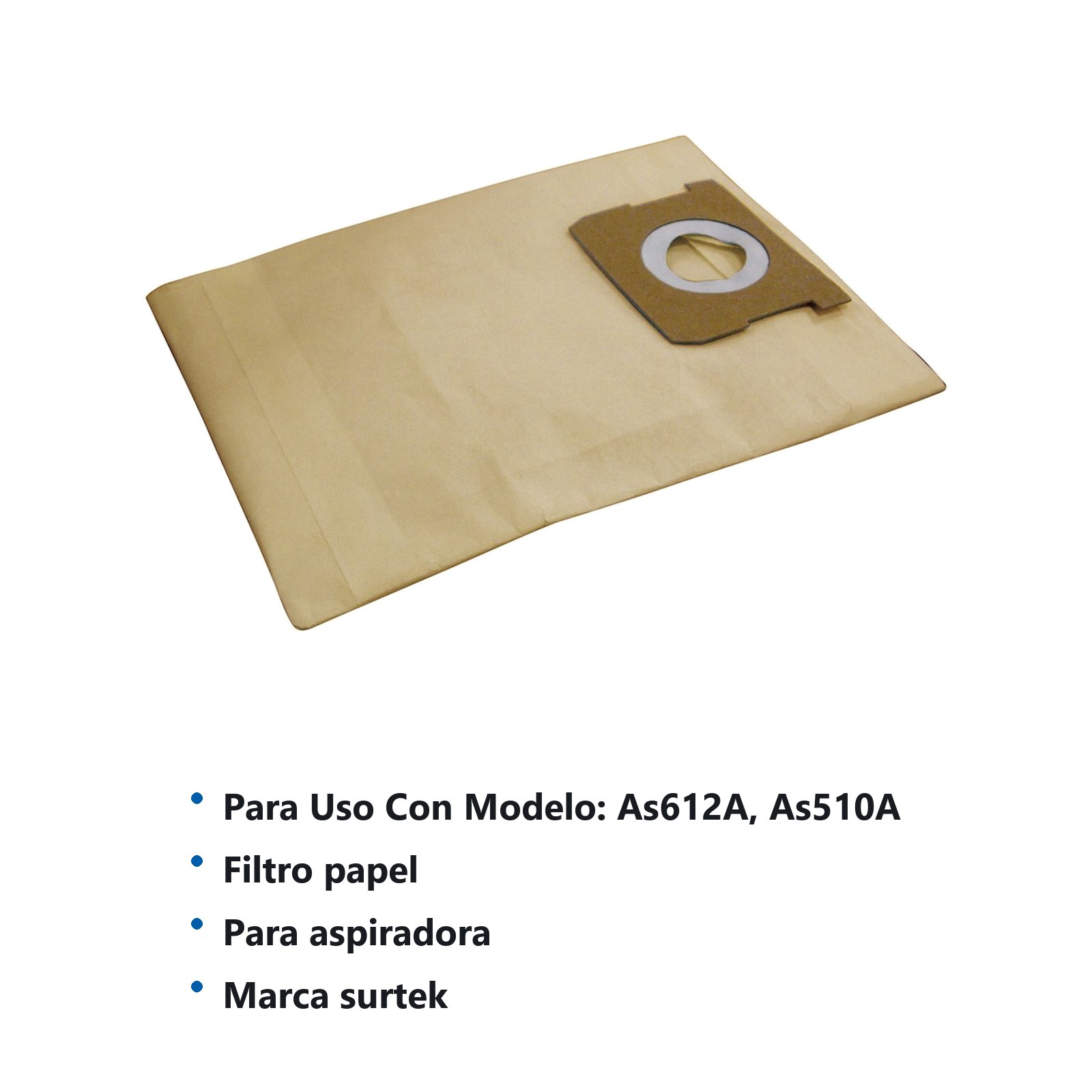 Filtro de papel para aspiradora de 10 a 12 galones Surtek - Imagen 2