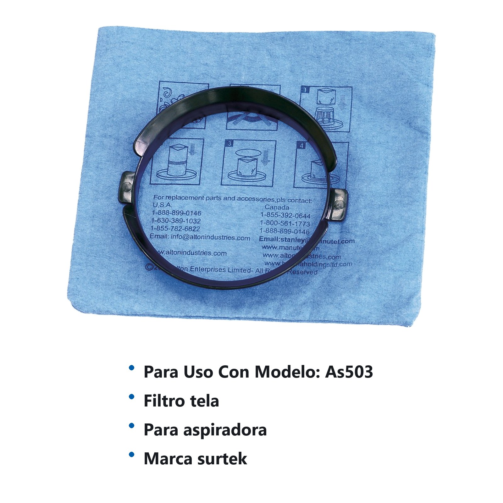 Filtro de tela para aspiradora de 3 galones Surtek - Imagen 3