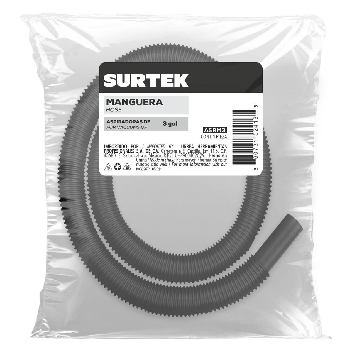 Manguera para aspiradora de 3 galones Surtek - Imagen 2