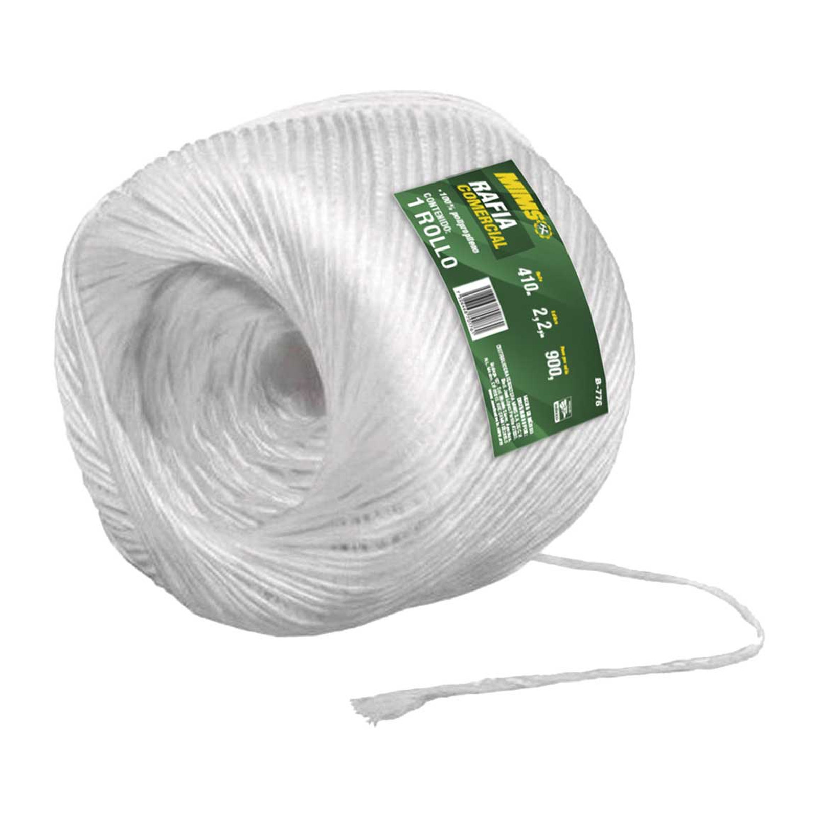 Rafia Comercial MIMS Calibre 2.2 Blanco Rollo 900 g