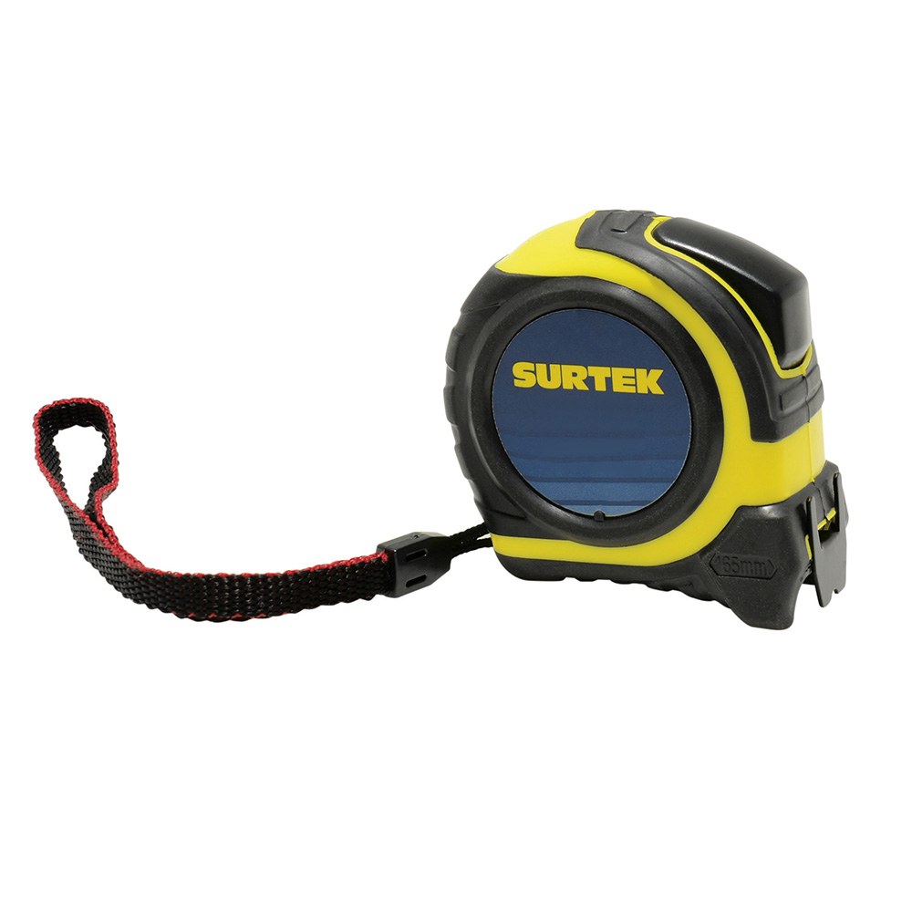 Flexómetro con carcasa rubber grip 8 m x 1" Surtek