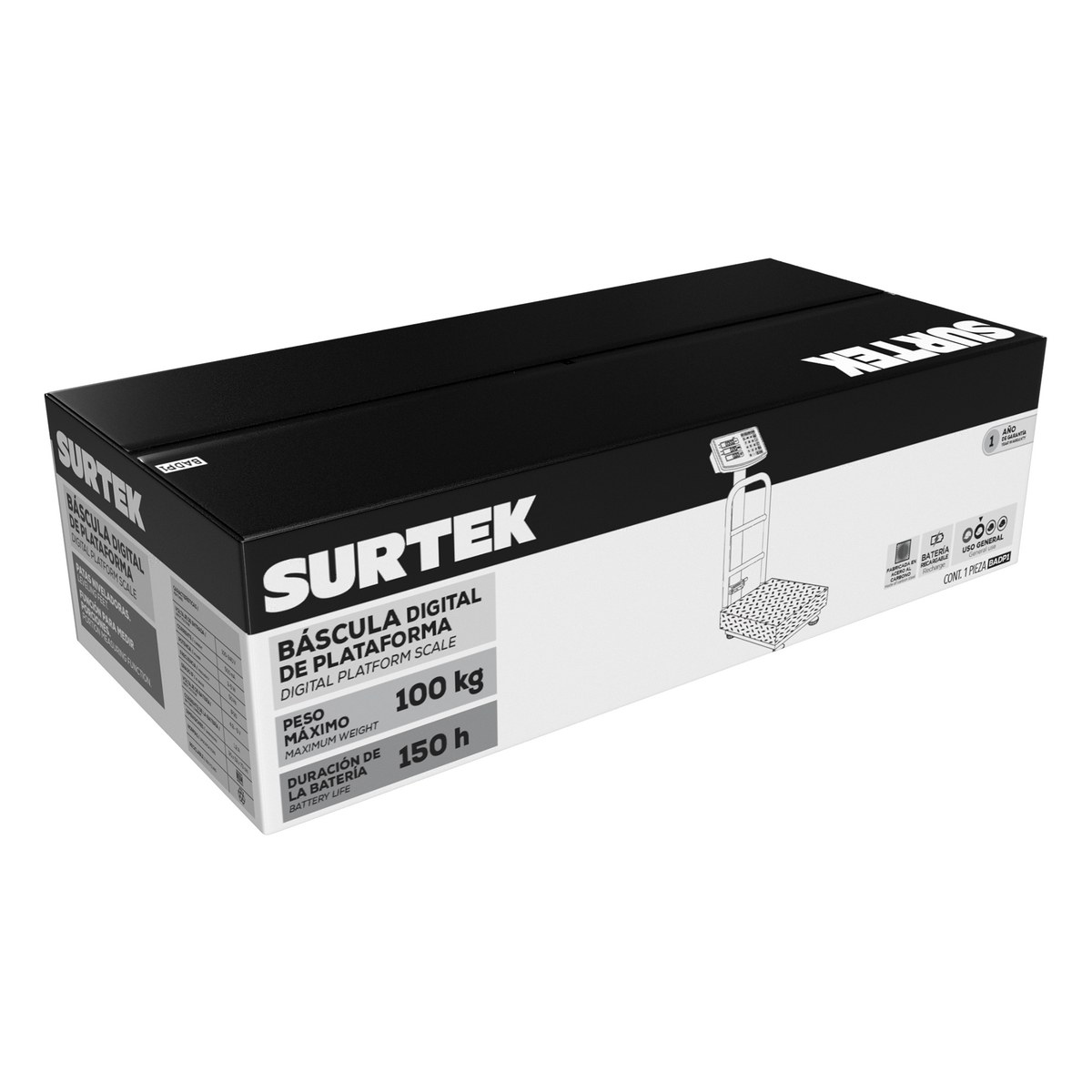 Báscula digital de plataforma 100 Kg Surtek - Imagen 2