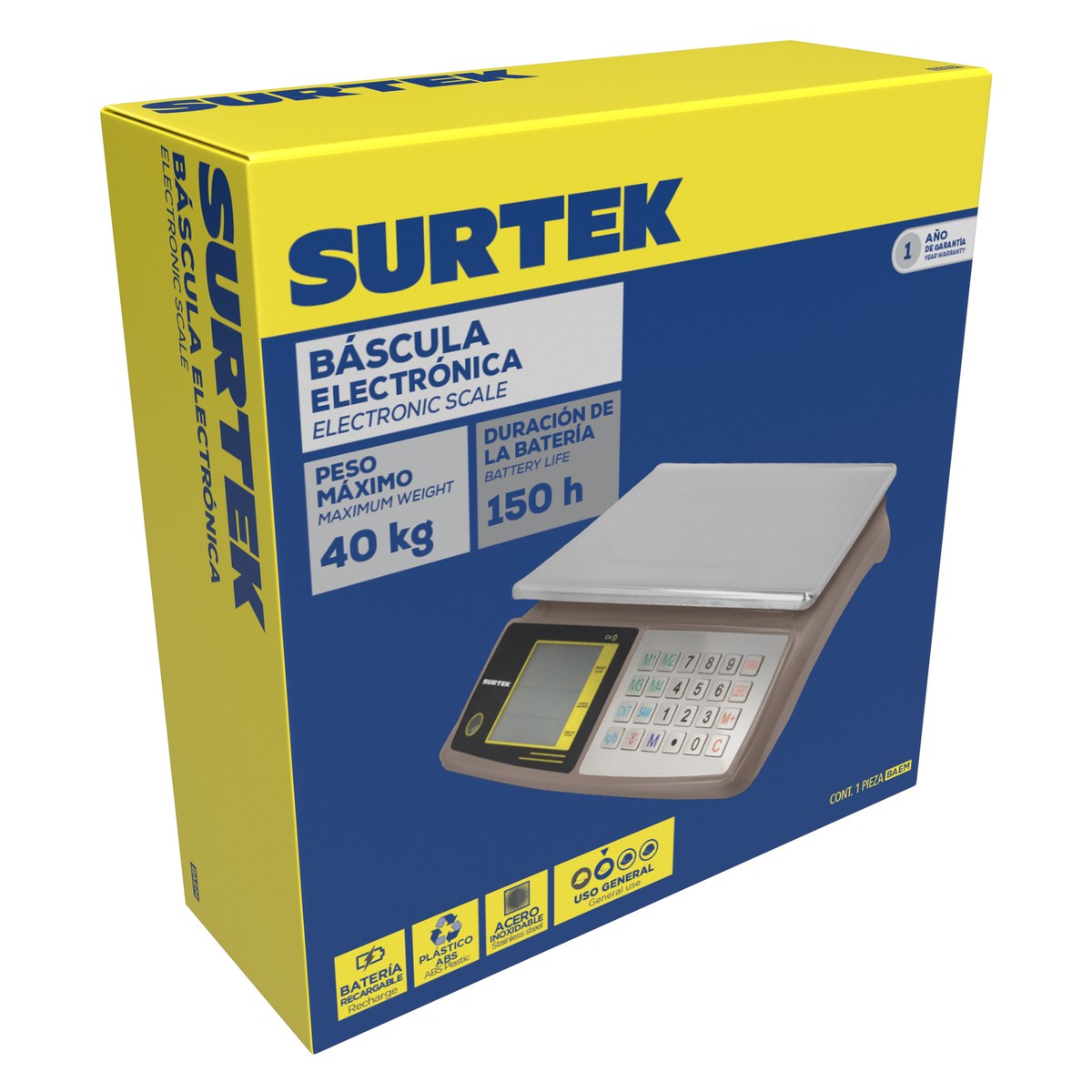 Báscula electrónica 40 Kg Surtek - Imagen 2