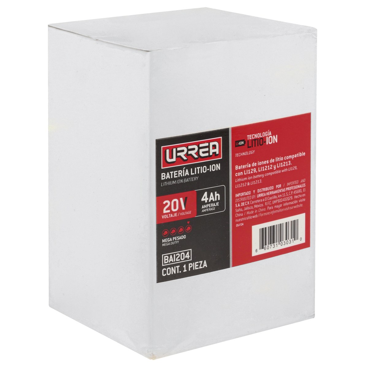 Batería Litio-ion 20 V, 4 Ah Urrea - Imagen 2