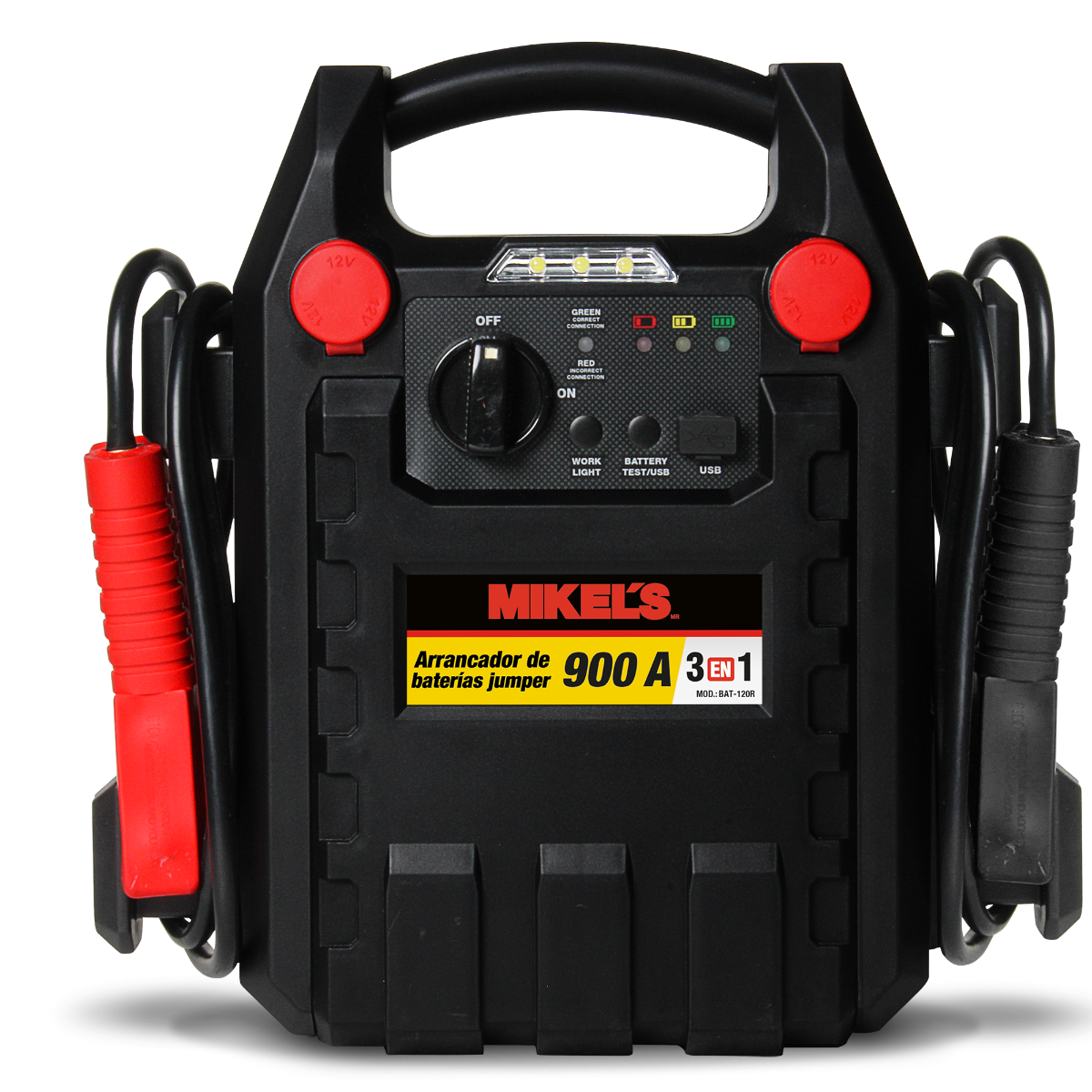 MIKELS BAT-120R Arrancador de baterías jumper (900 amp) - Imagen 2