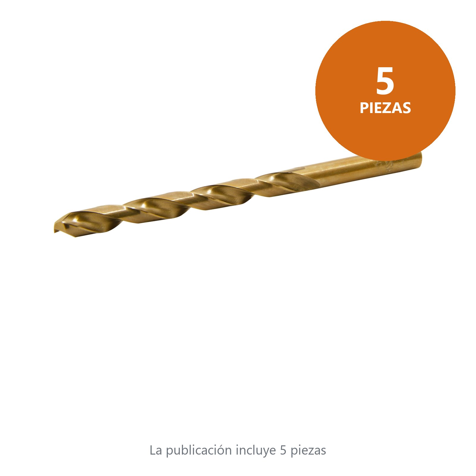 Broca con cobalto de acero de alta velocidad métrica de 10 mm zanco recto Urrea - Imagen 2