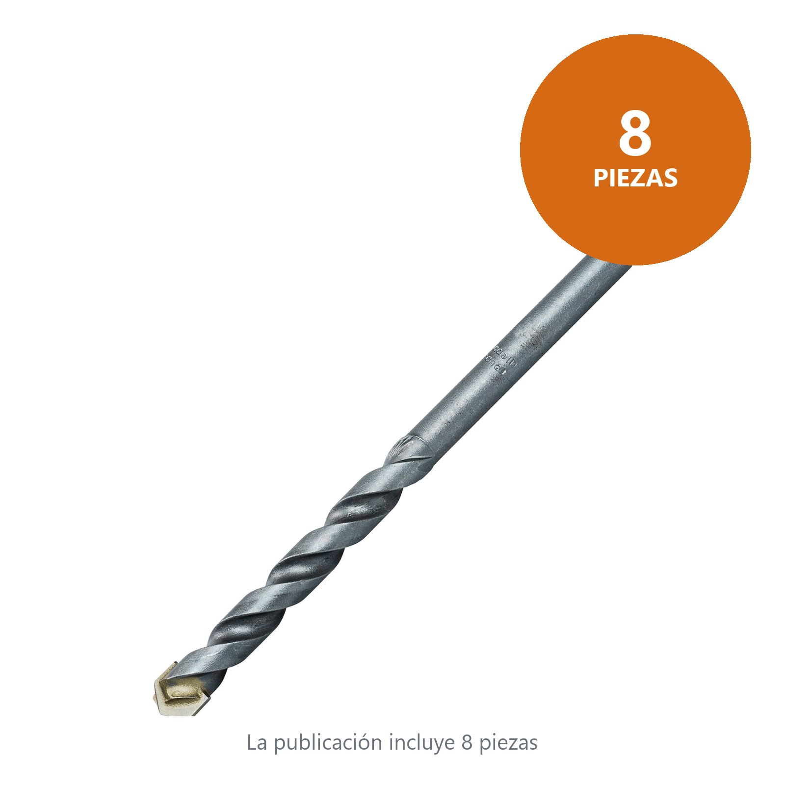 Broca para concreto de acero rolado 5/16" x 6" zanco recto Urrea - Imagen 2
