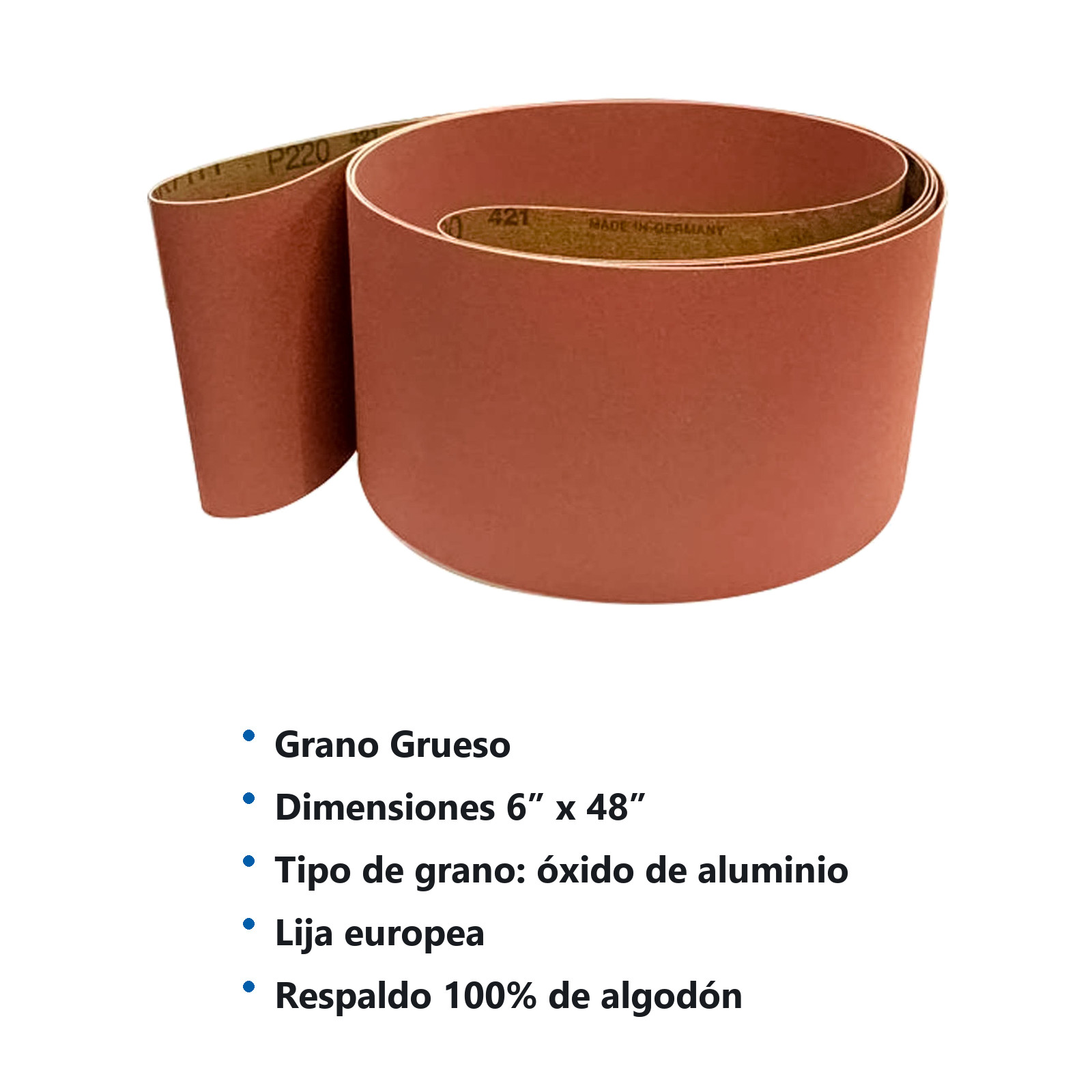 BANDA MIMS OXIDO DE ALUMINIO 522X 6" X 48" G36 ALGODON SEMI-ABIERTO (Precio x Pza - Caja c/15 pzs) - Imagen 3