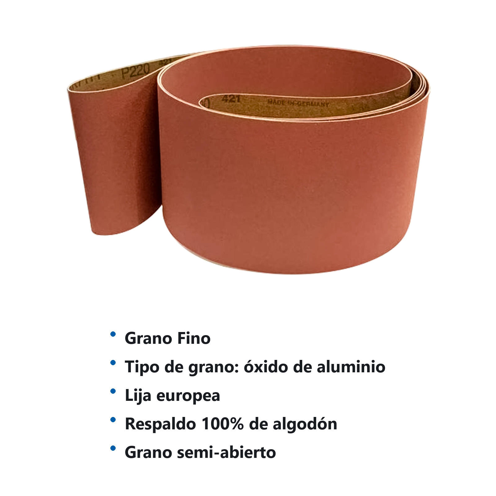 BANDA  MIMS OXIDO DE ALUMINIO 522X 6" X 48" G120 ALGODON SEMI-ABIERTO (Precio x Pza - Caja c/15 pzs) - Imagen 3