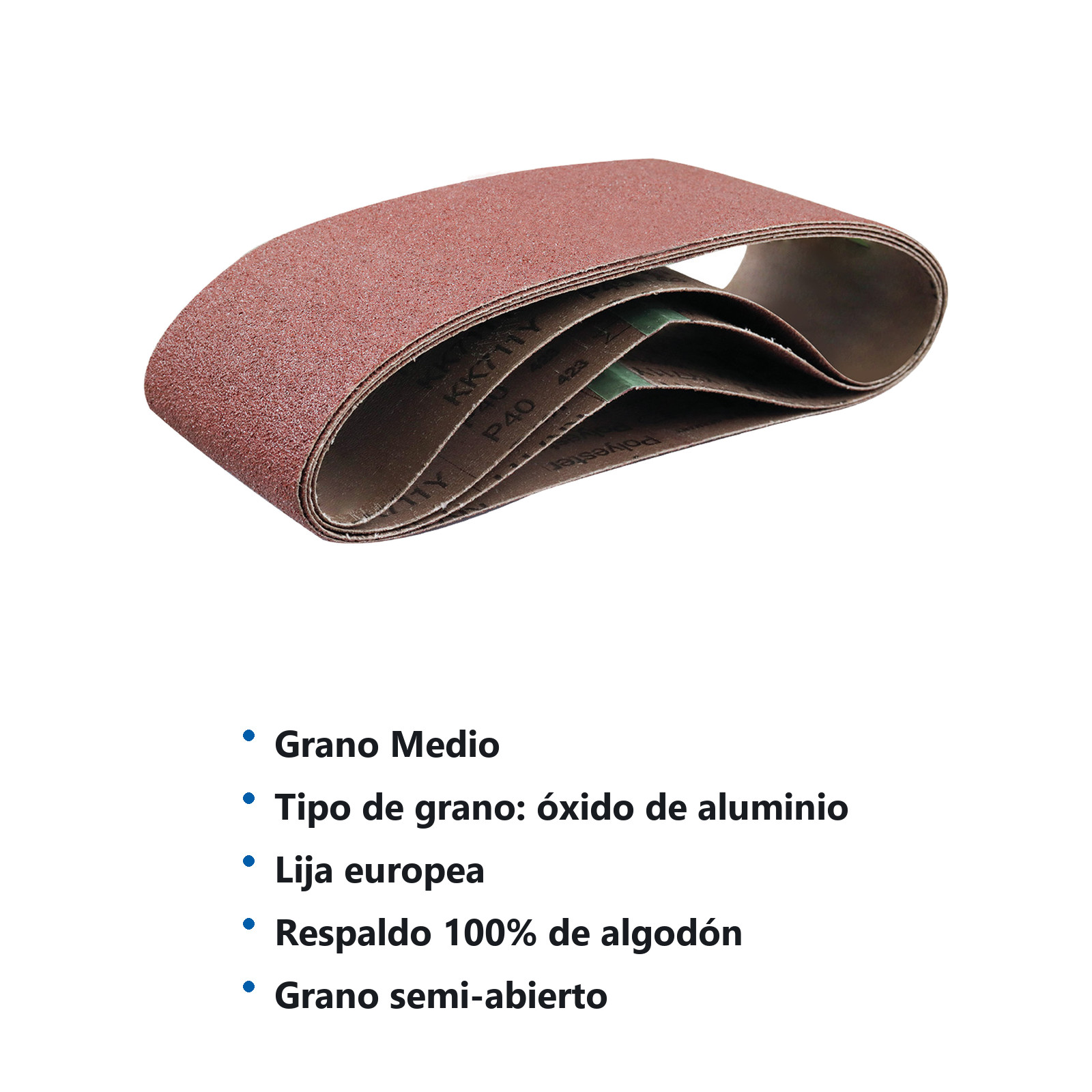 BANDA WESTON OXIDO DE ALUMINIO KK711Y 6" X 48" G100 POLIESTER CERRADO (Precio x Pza - Caja c/15 pzs) - Imagen 3