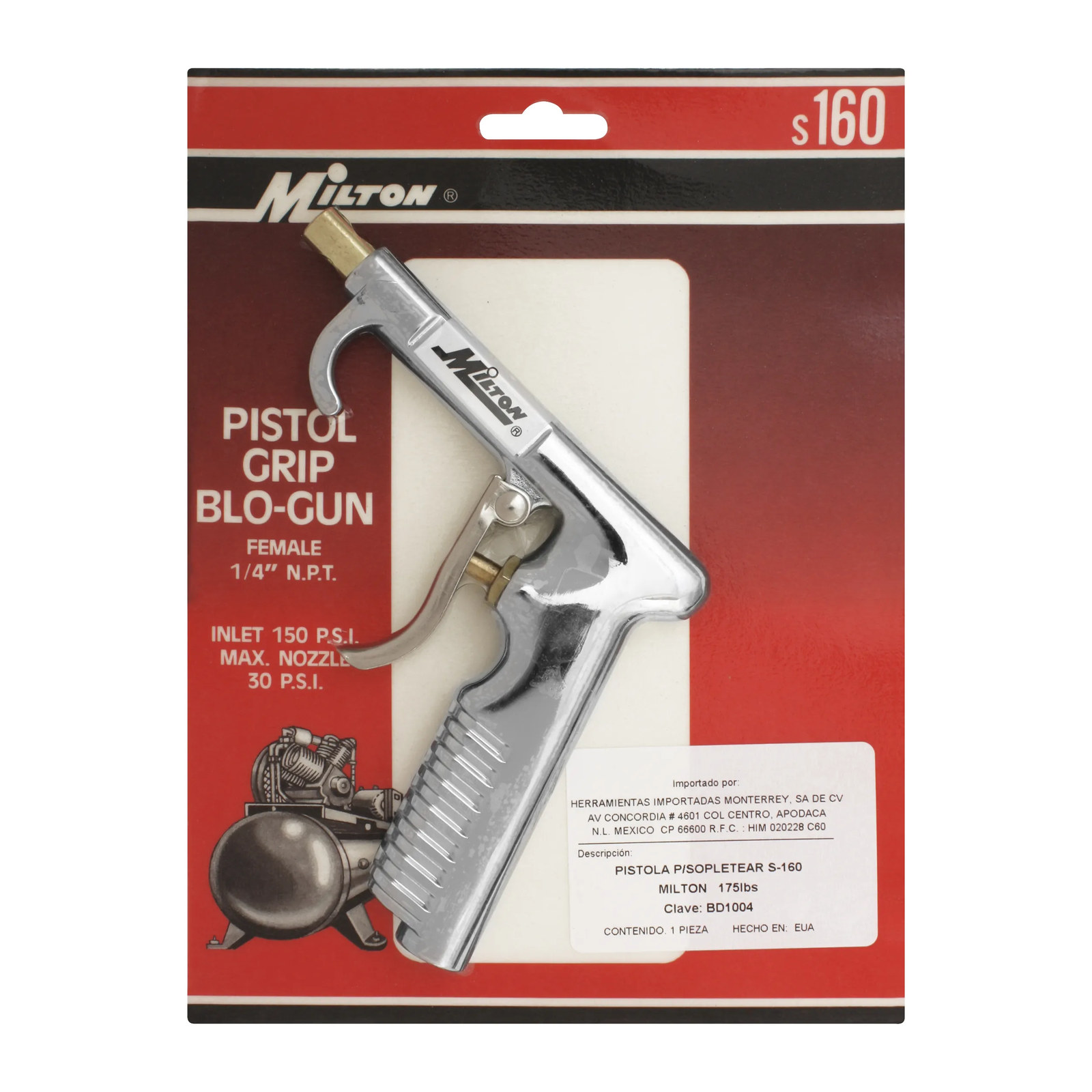 Pistola para sopletear S-160 150 lbs Milton
