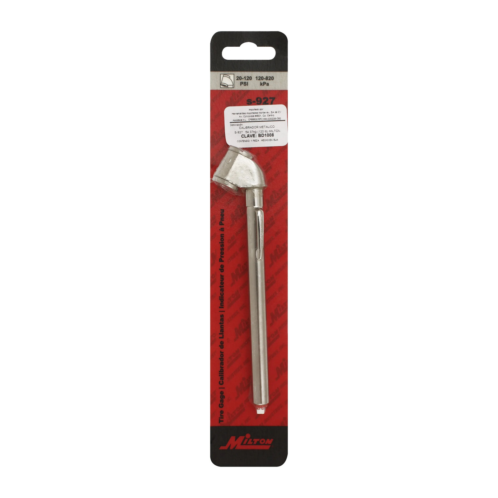 Calibrador metálico S-927 120 lbs Milton