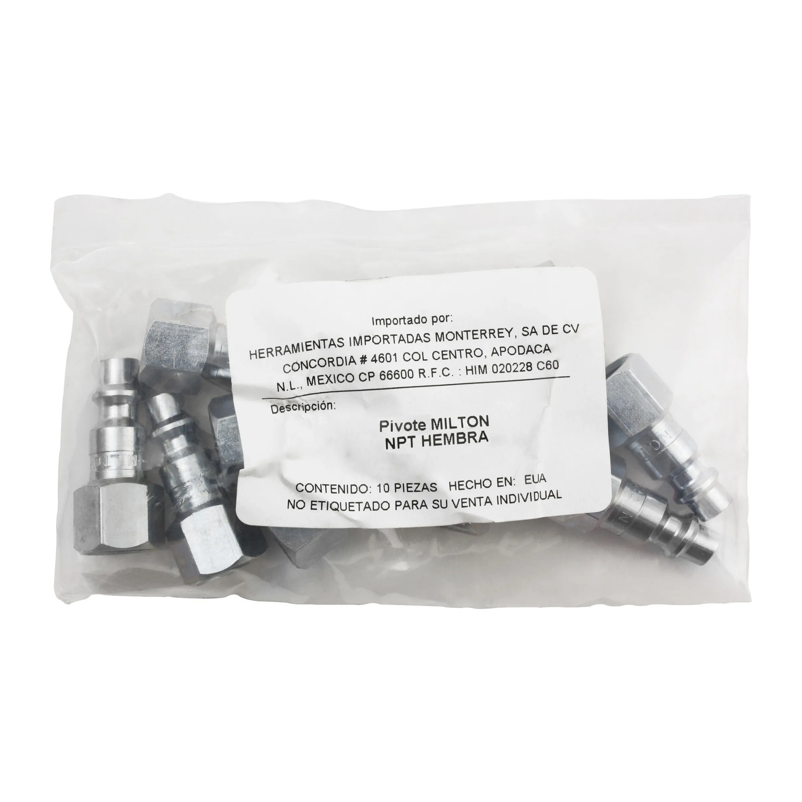 PIVOTE MEDIDA 1/4" NPT TIPO HEMBRA MARCA MILTON