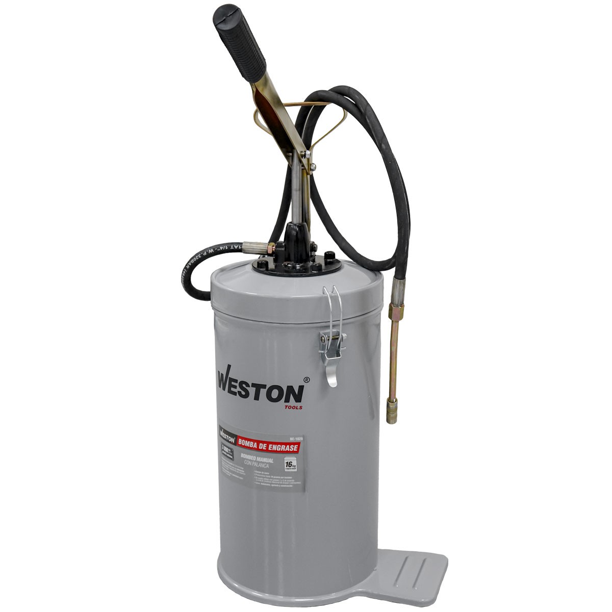 Bomba de Engrase WESTON 16 kg con Manguera 1.8 m 2900 PSI